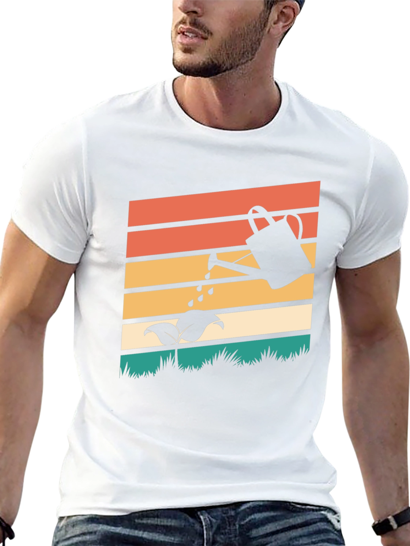 Retro Gardening T-Shirt - Plant Watering Design
