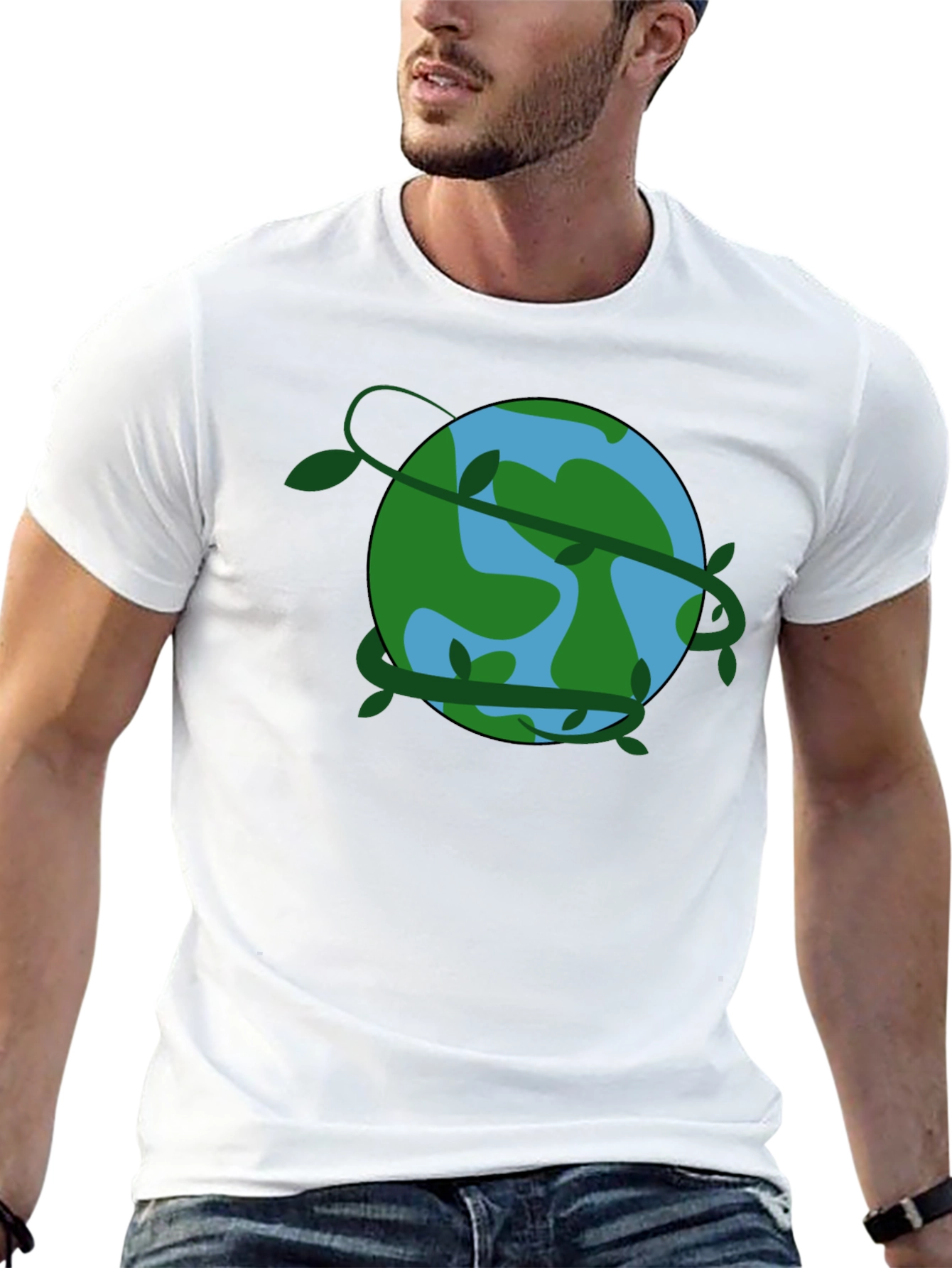 Earth Vines Black T-Shirt - Eco Friendly