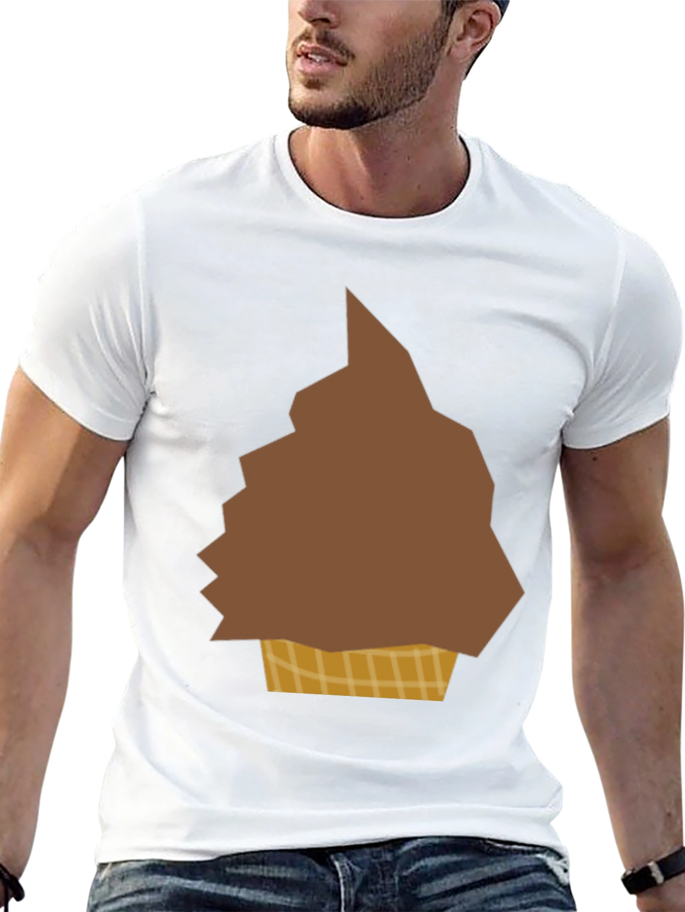 Novelty Ice Cream Cone Graphic T-Shirt