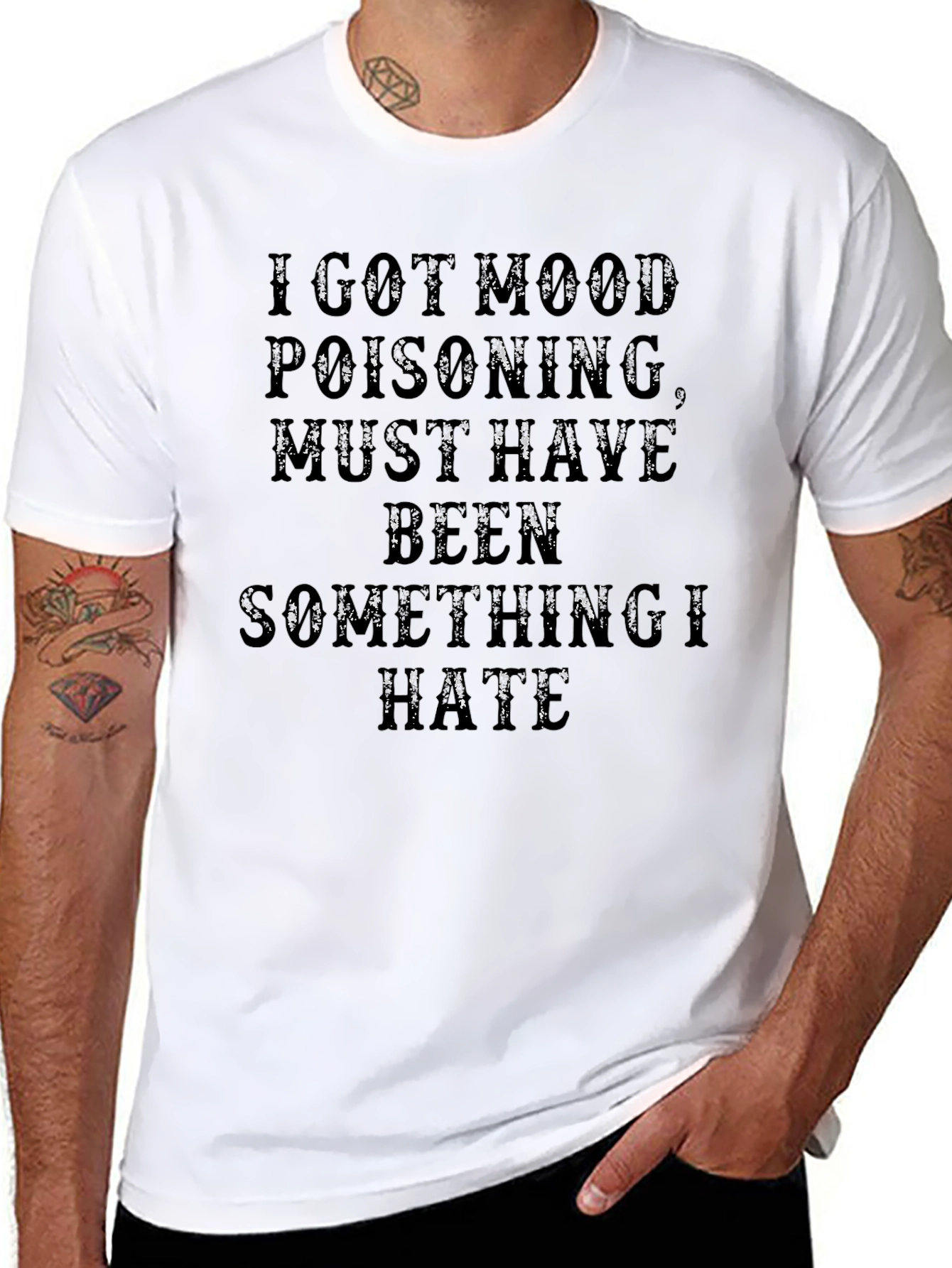 Mood Poisoning Graphic T-Shirt Funny Sarcastic Tee