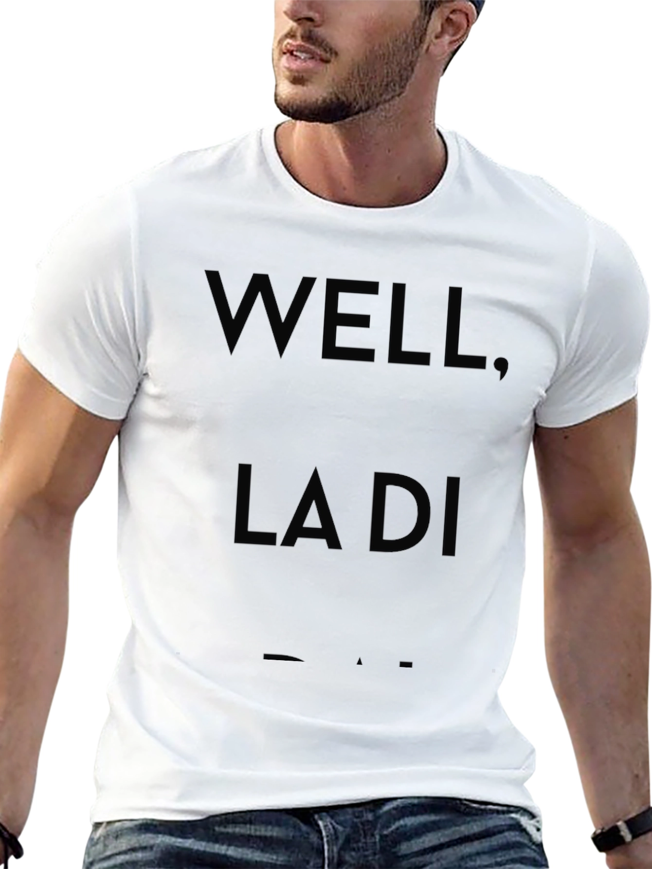 Well La Di Dah Black Graphic Tee
