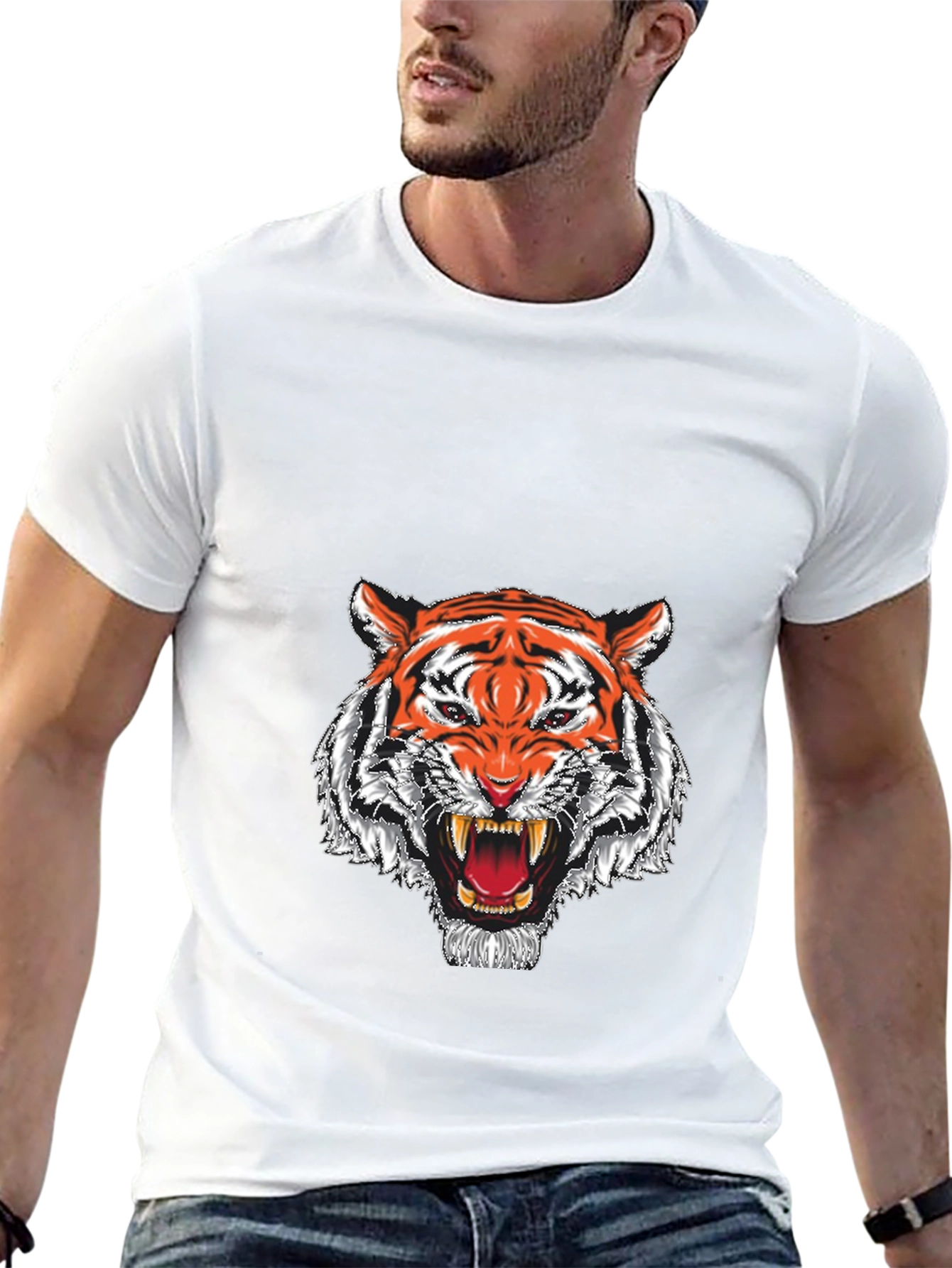 Roaring Tiger Graphic T-Shirt - Black