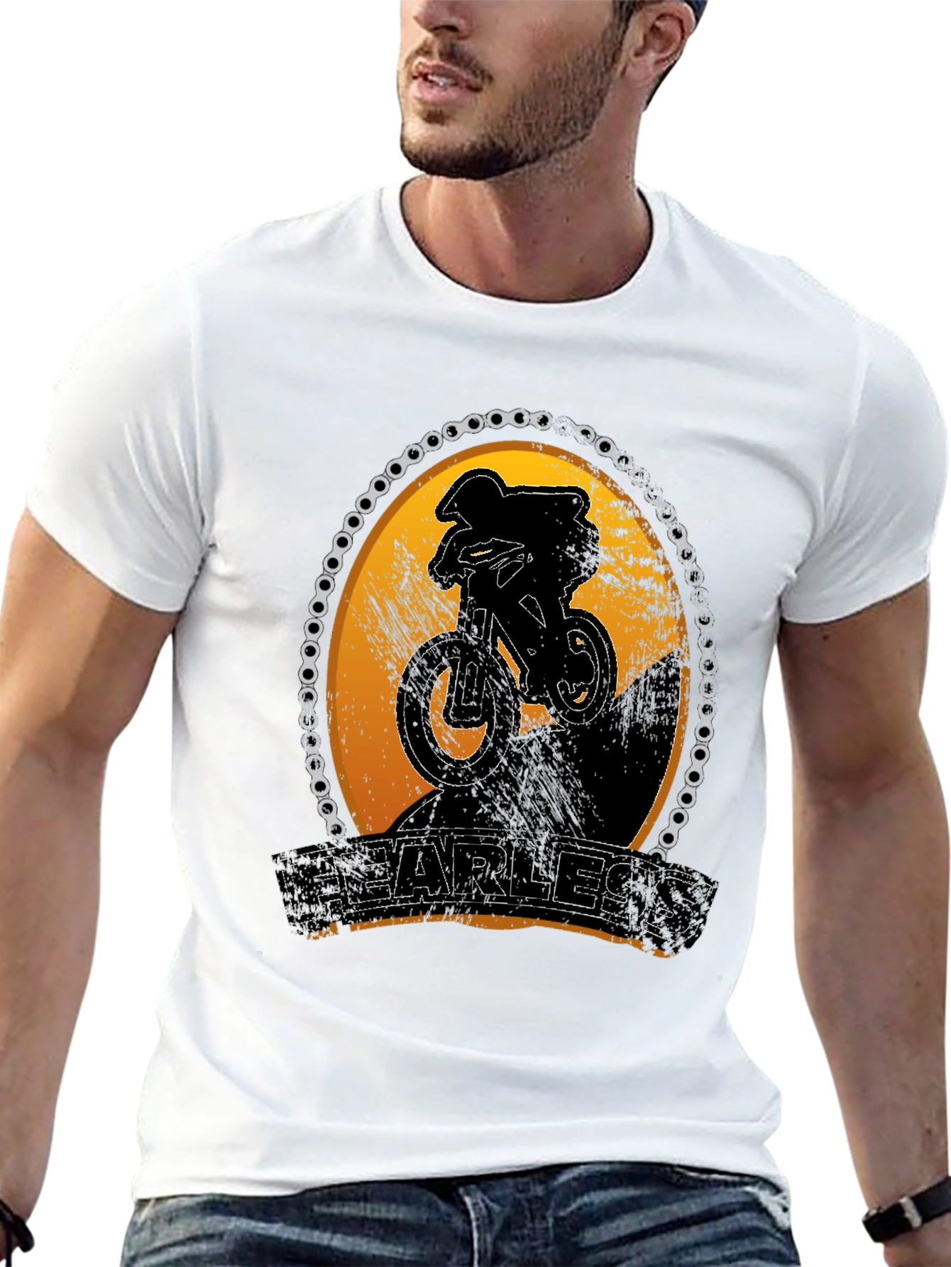 Fearless Mountain Biker Graphic Tee