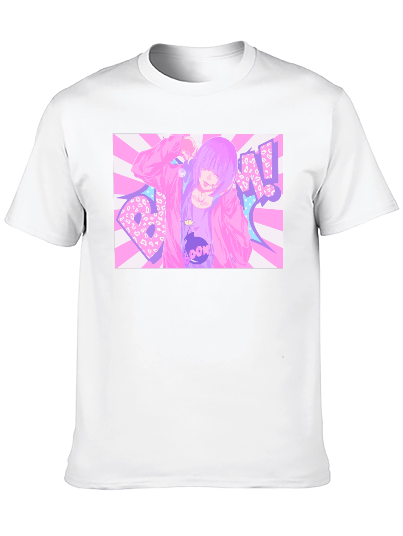 Boom Anime Graphic T-Shirt - Black