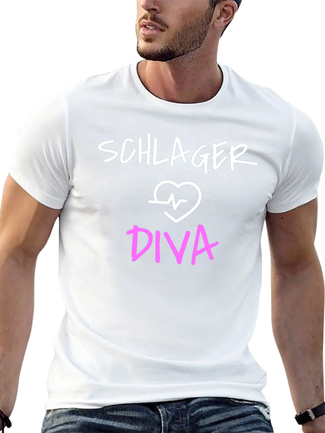 Schlager Diva Black Graphic T-Shirt