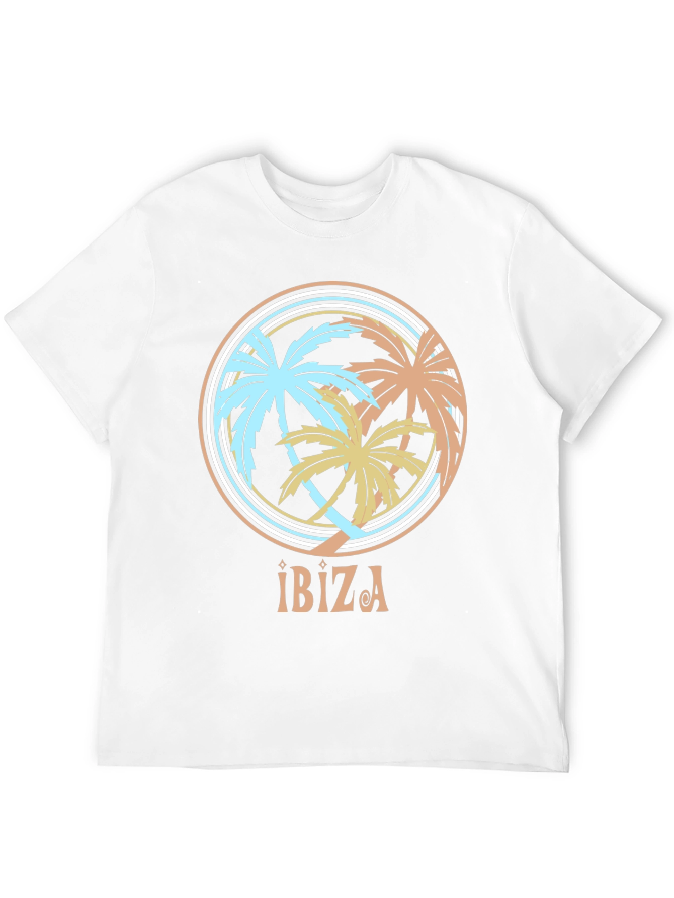 Ibiza Palm Tree Graphic Tee - Black