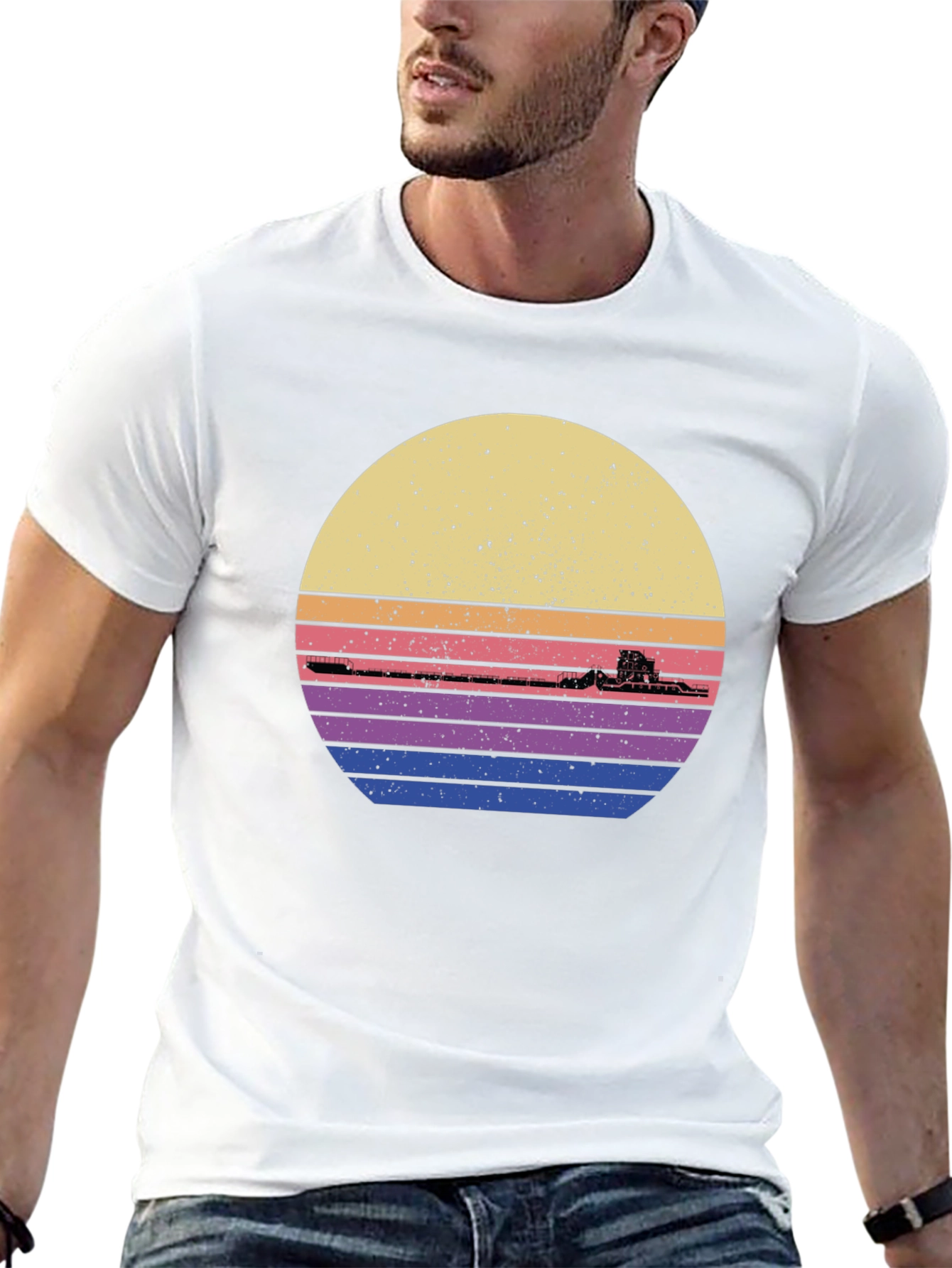 Retro Sunset Train Graphic Tee