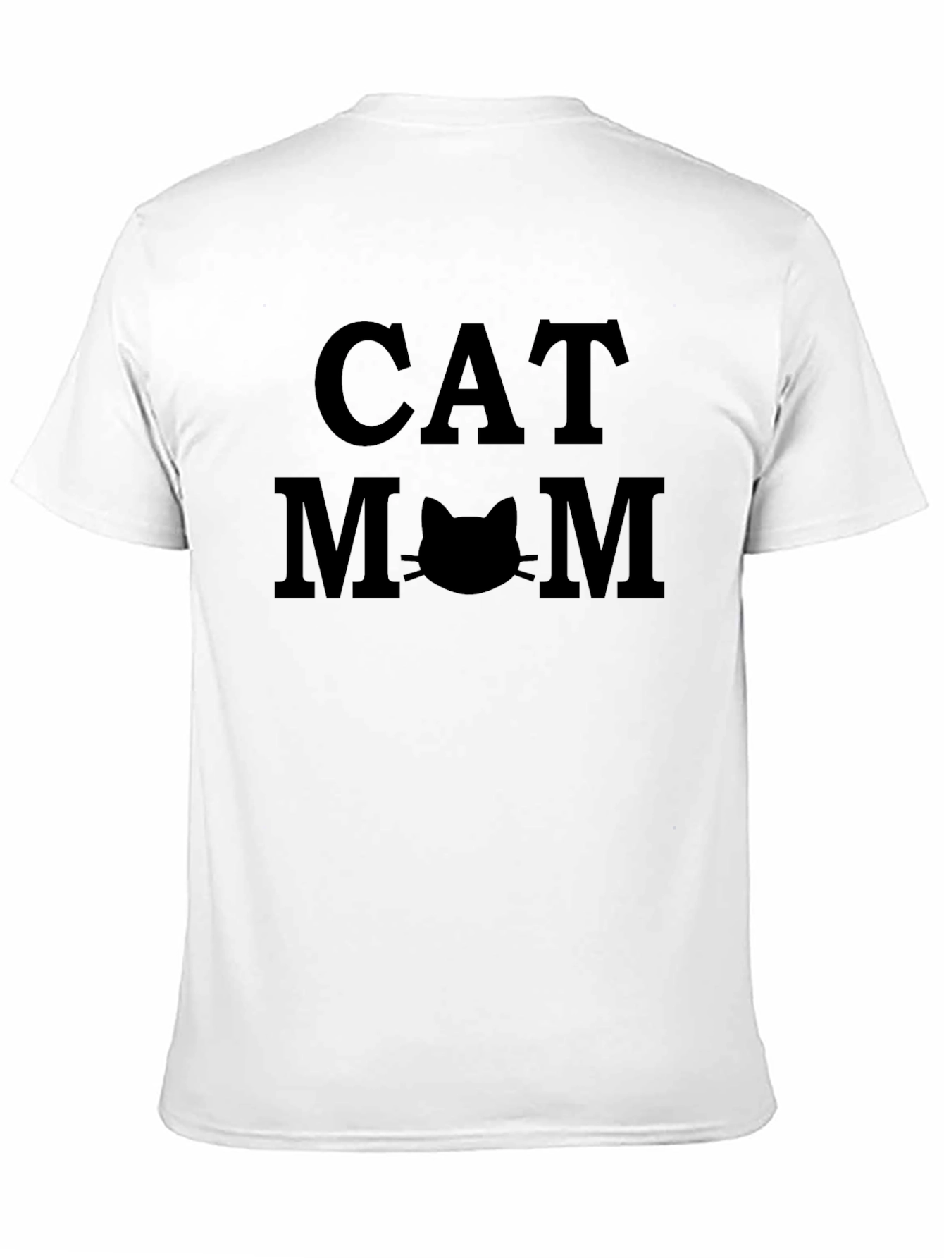 Cat Mom Graphic T-Shirt - Black