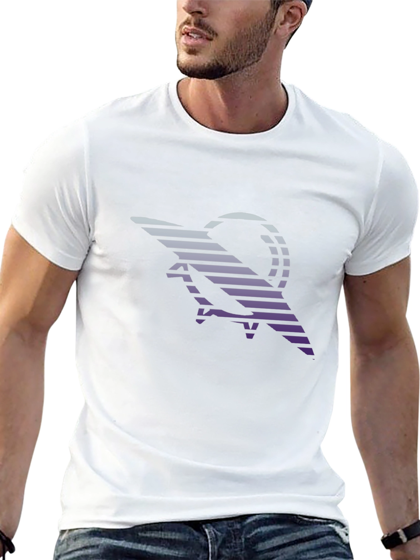 Retro Striped Scorpion Graphic Tee