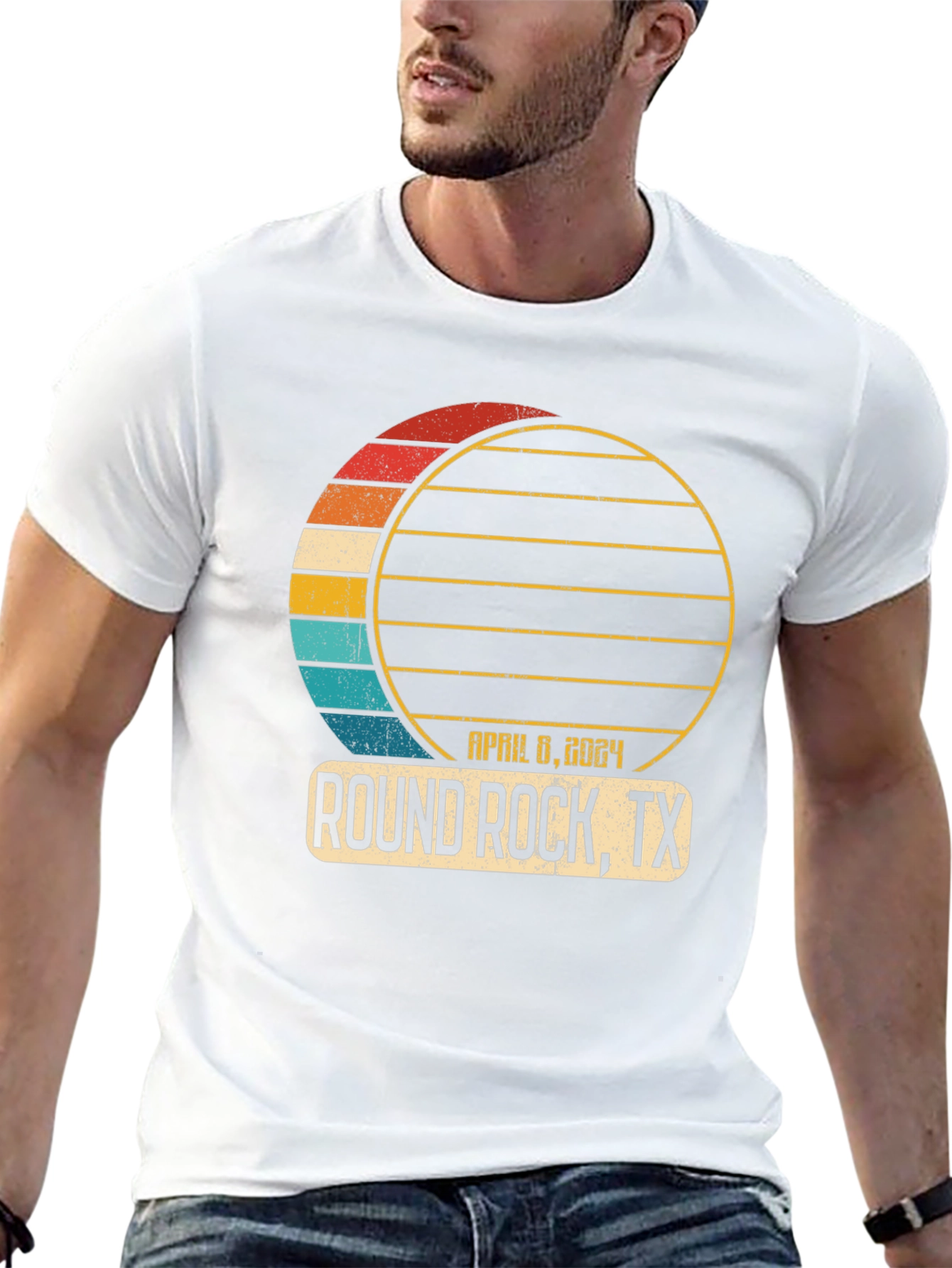 Round Rock TX April 8 2024 Solar Eclipse T-Shirt