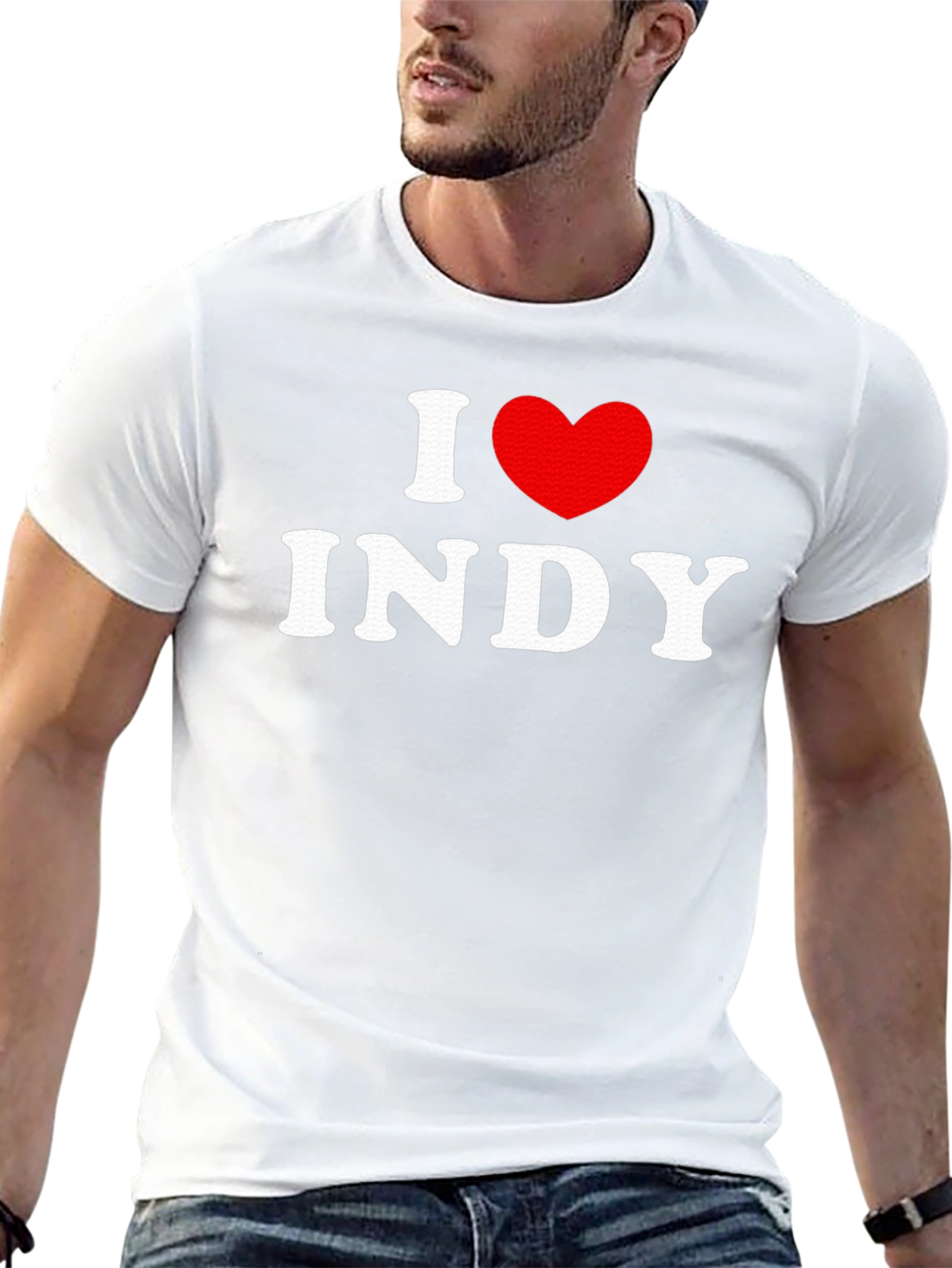 I Love Indy T-Shirt - Black Cotton Graphic Tee