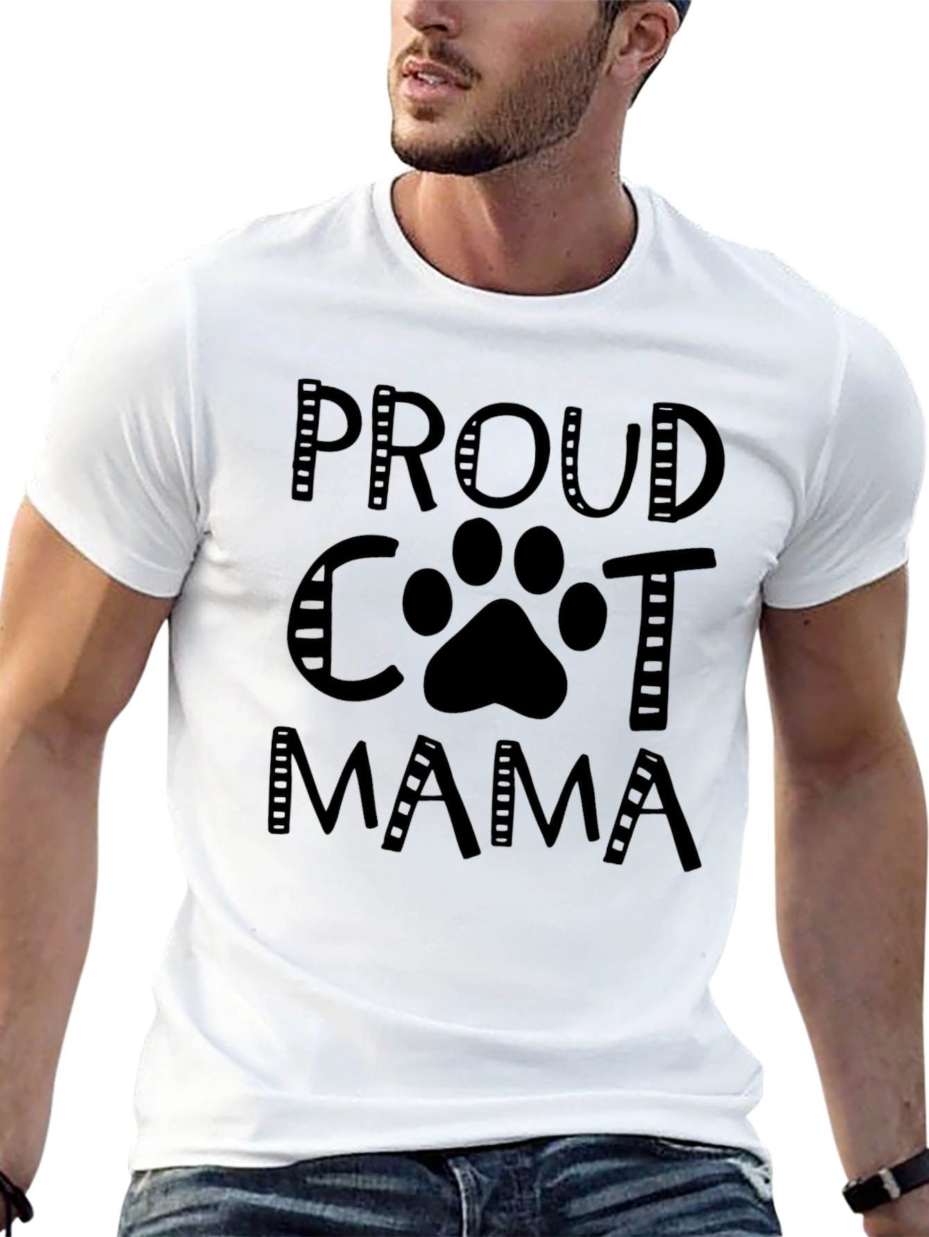 Proud Cat Mama Graphic T-Shirt