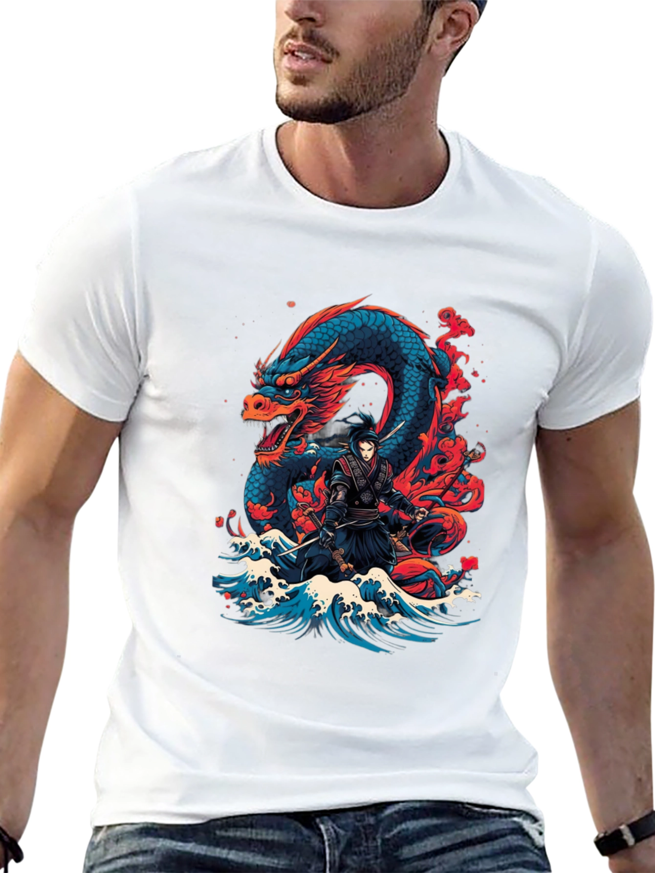 Dragon Ninja Graphic Tee - Mens Black T-Shirt