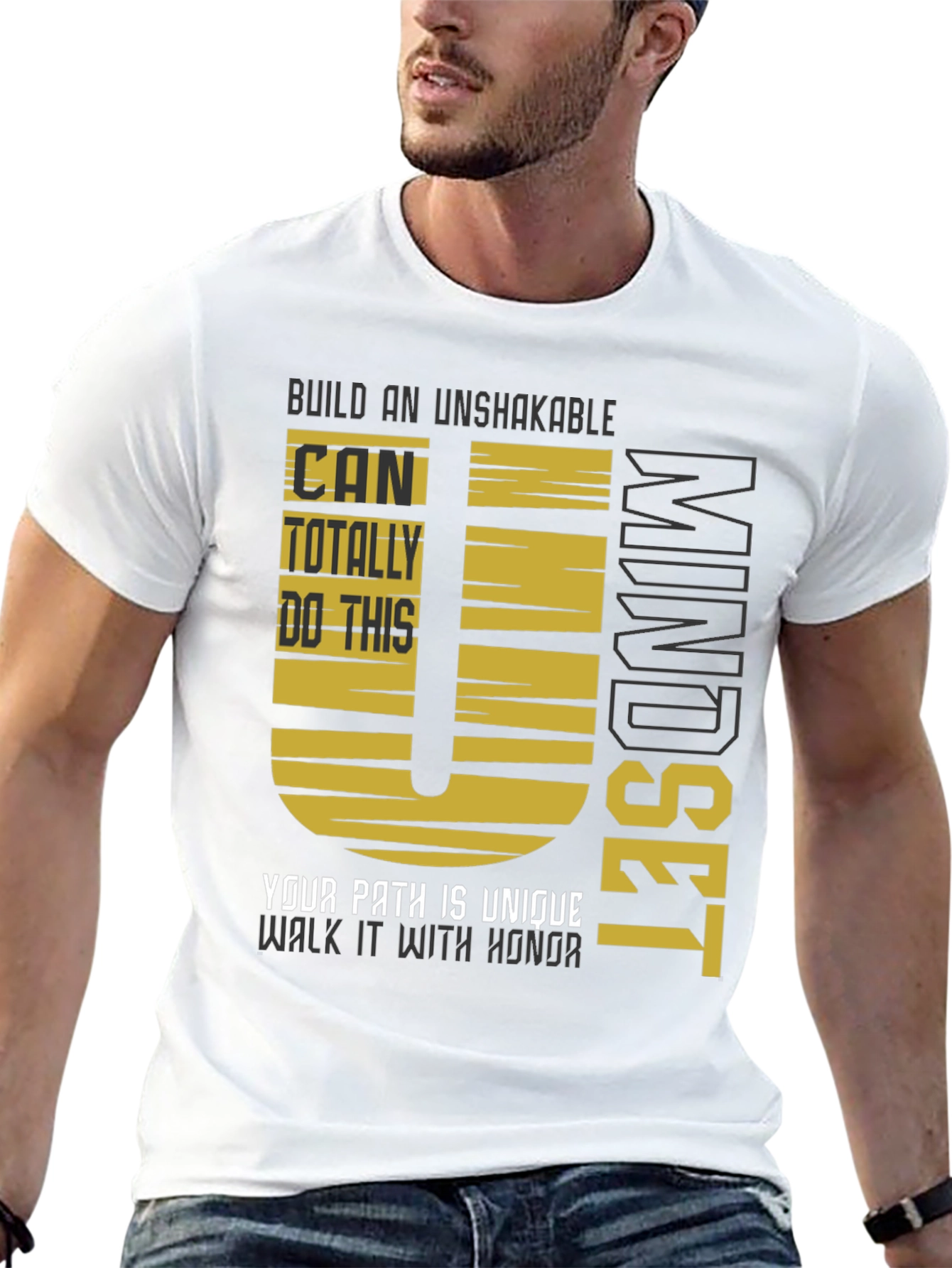 Unshakable Mindset Graphic Tee - Motivational Black T-Shirt