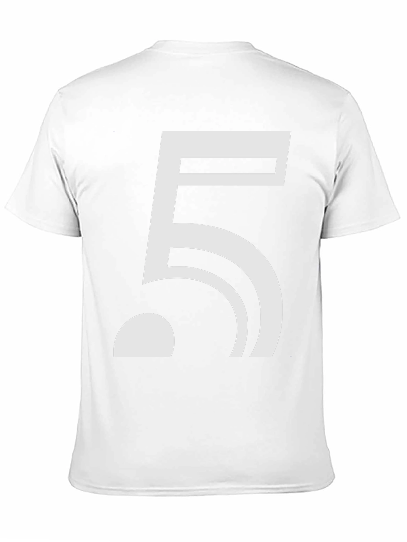 Modern Number 5 Graphic Tee - Black