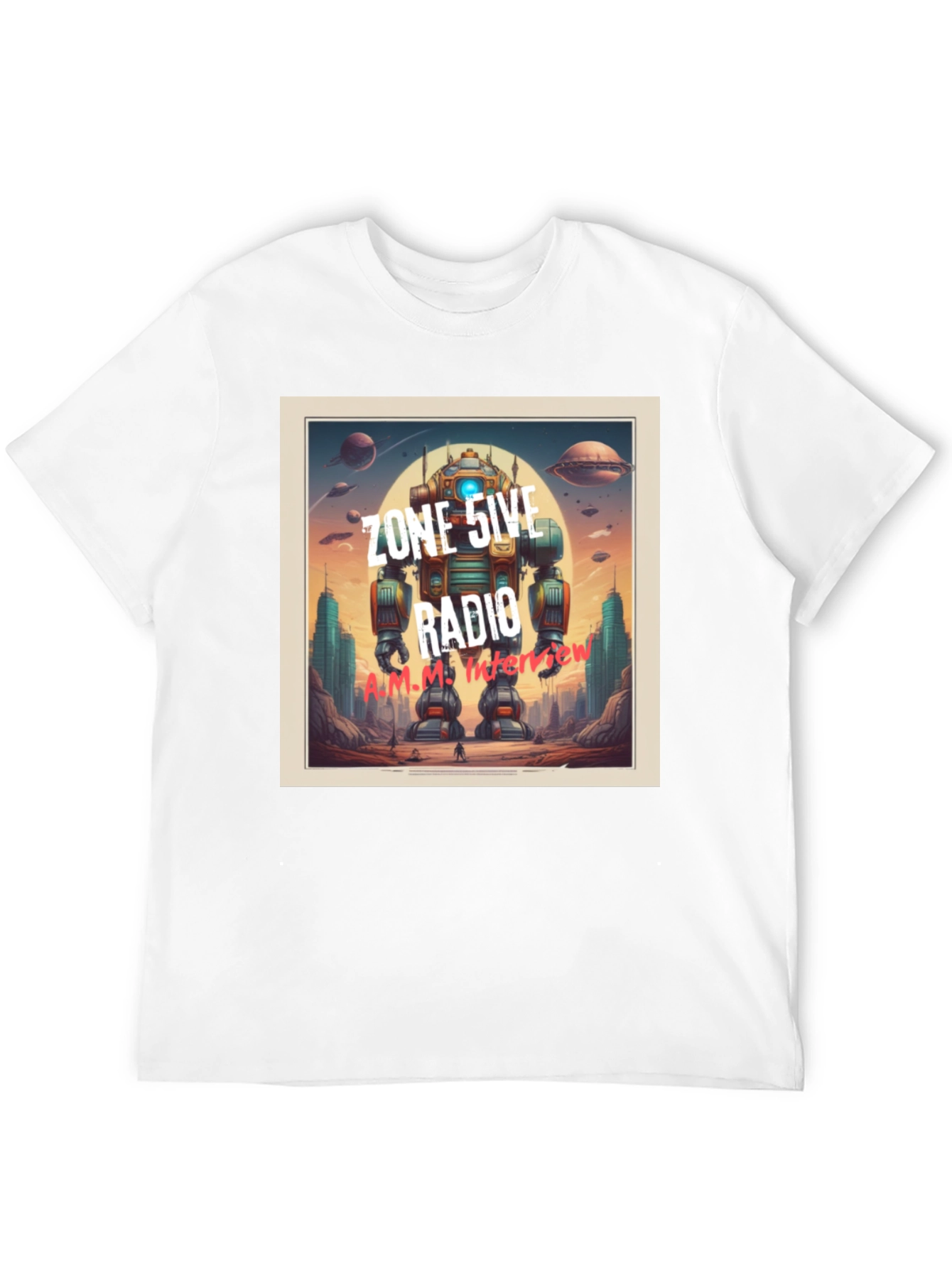 Zone 5ive Radio Robot T-Shirt