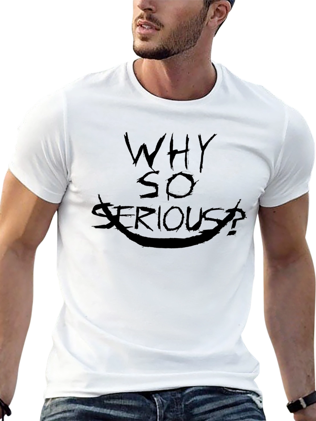 Why So Serious Joker Black Graphic Tee