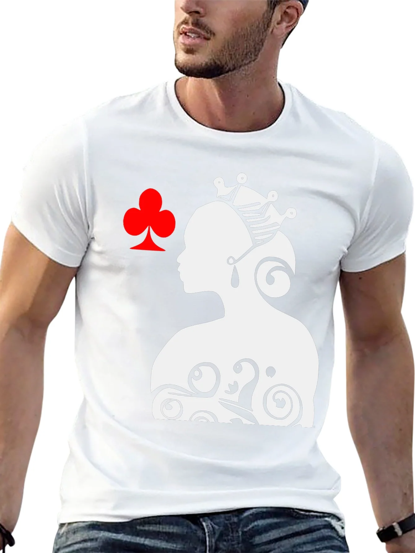 Queen of Clubs Graphic Tee - Black
