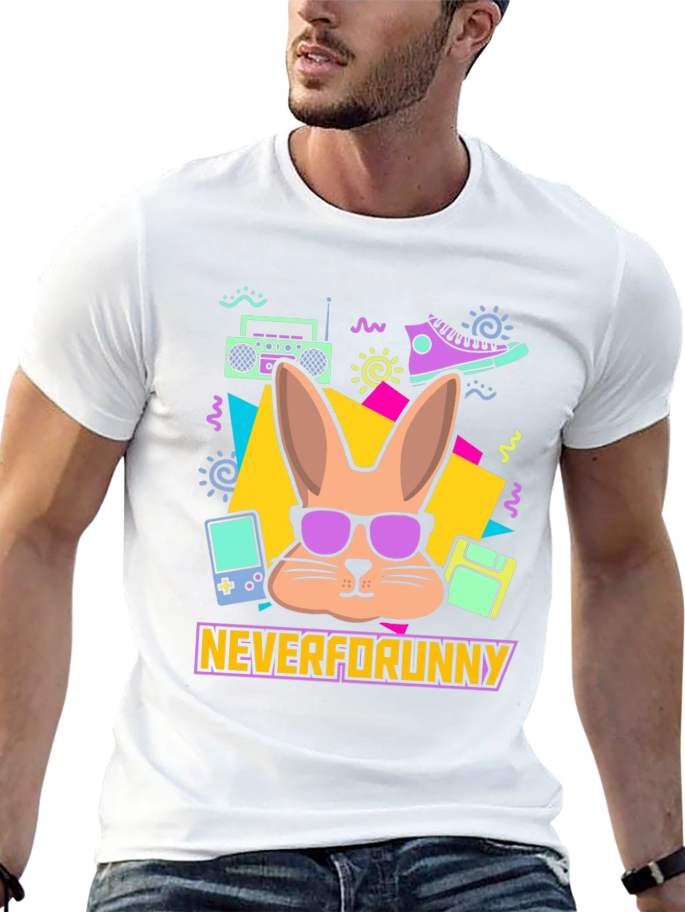 Neverforunny Bunny Retro T-Shirt