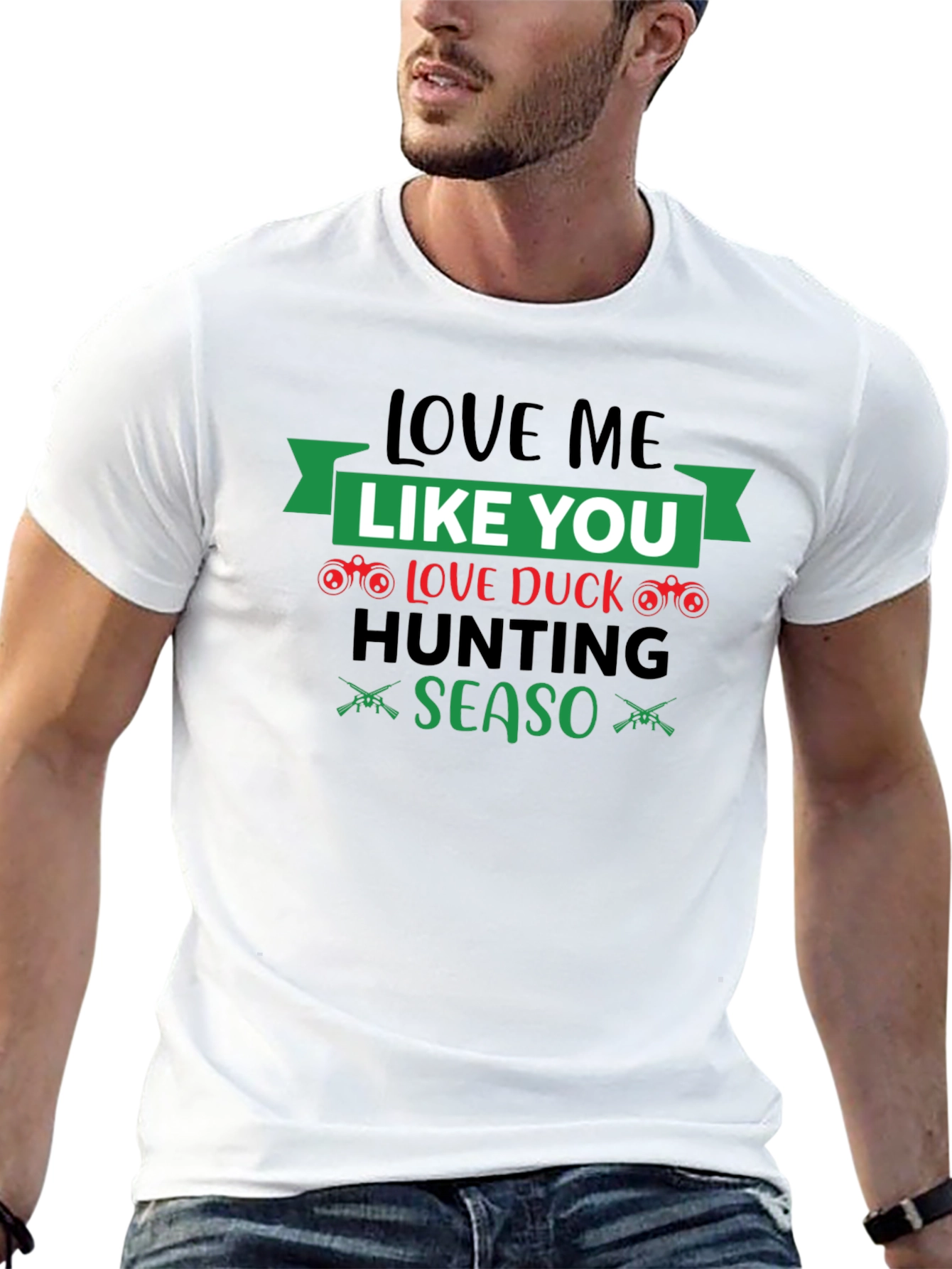 Love Duck Hunting Season Graphic T-Shirt