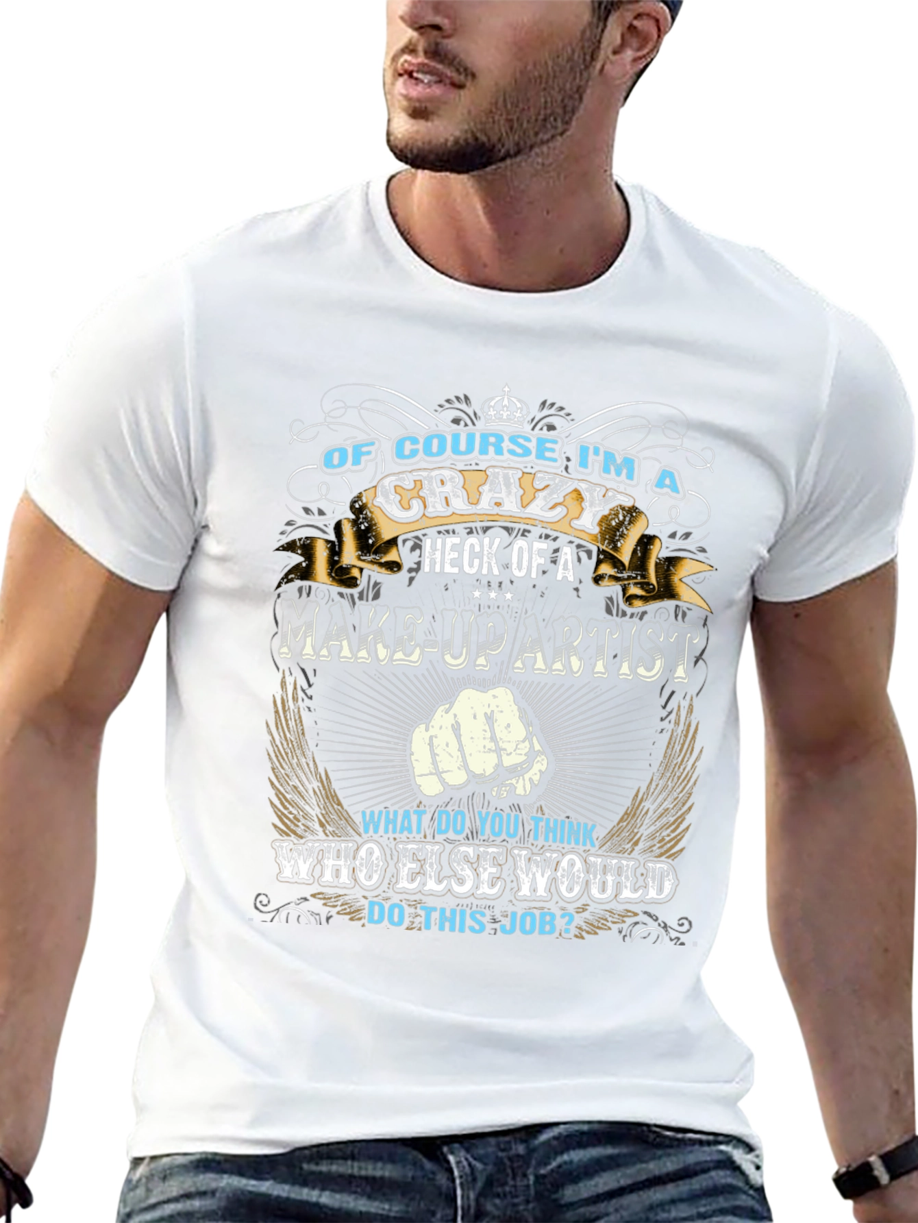 Crazy Makeup Artist Graphic T-Shirt