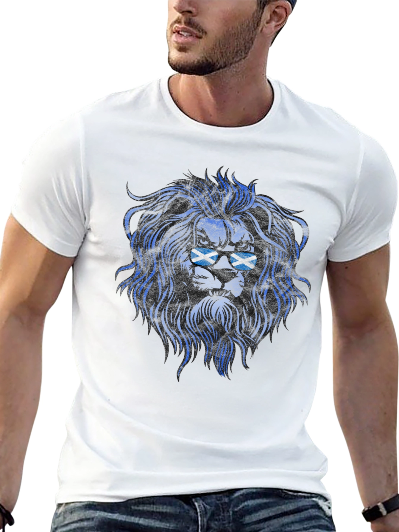 Scottish Lion Graphic T-Shirt - Mens Black Tee