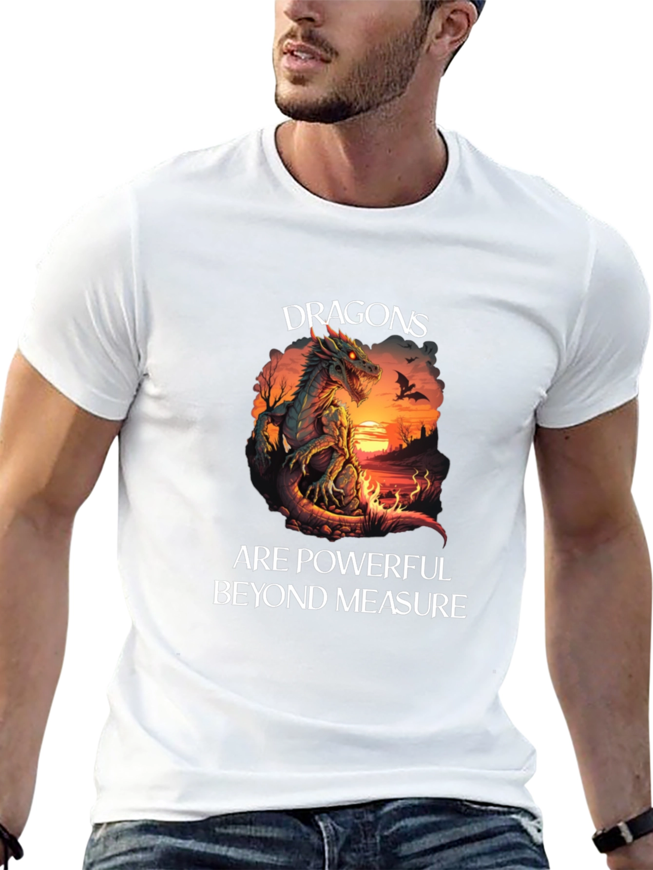 Dragon Powerful Beyond Measure Black T-Shirt