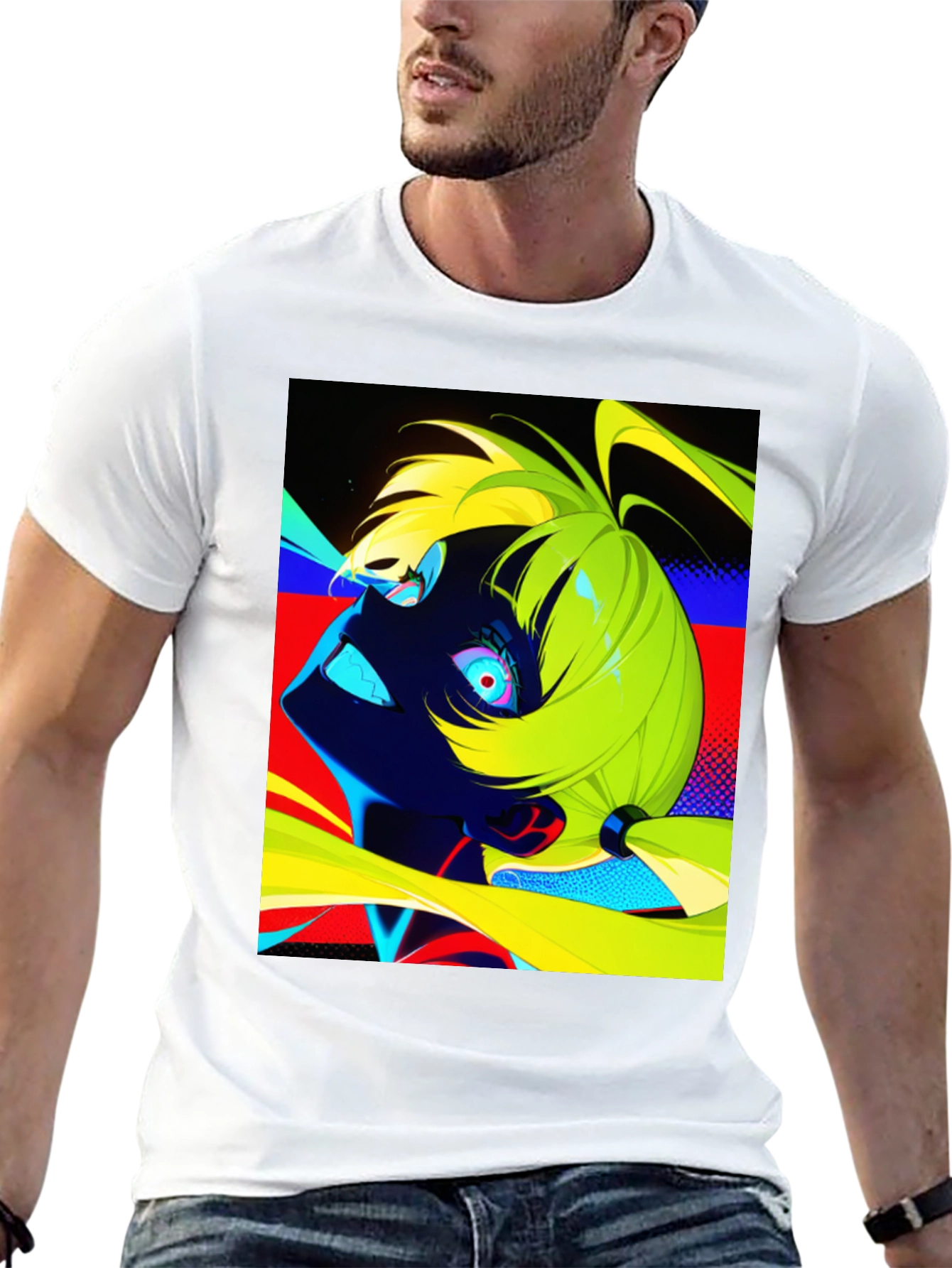 Cyberpunk Anime T-Shirt - Vibrant Graphic Tee