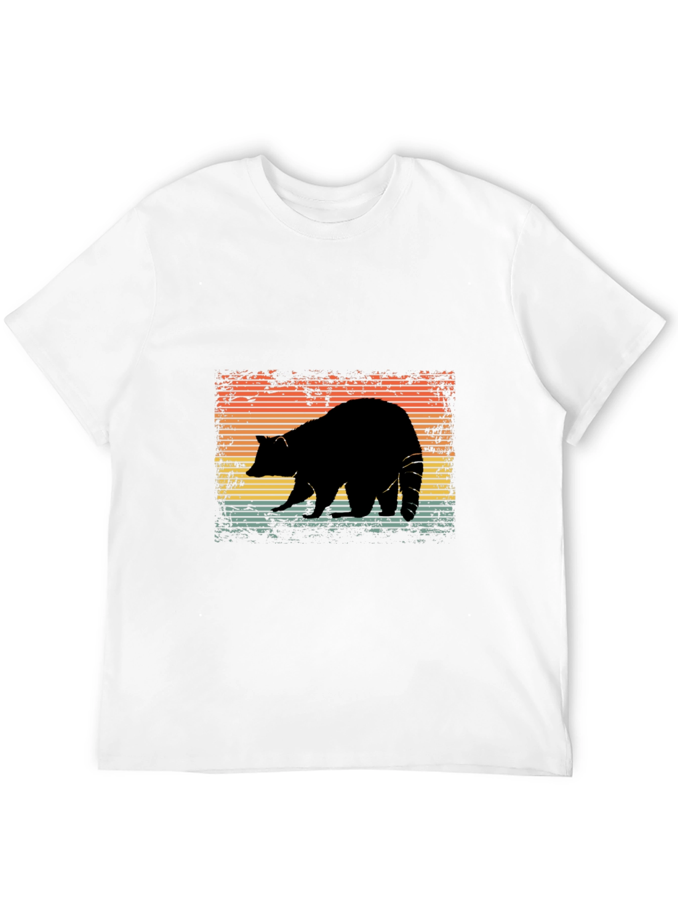 Retro Raccoon Silhouette Graphic Tee