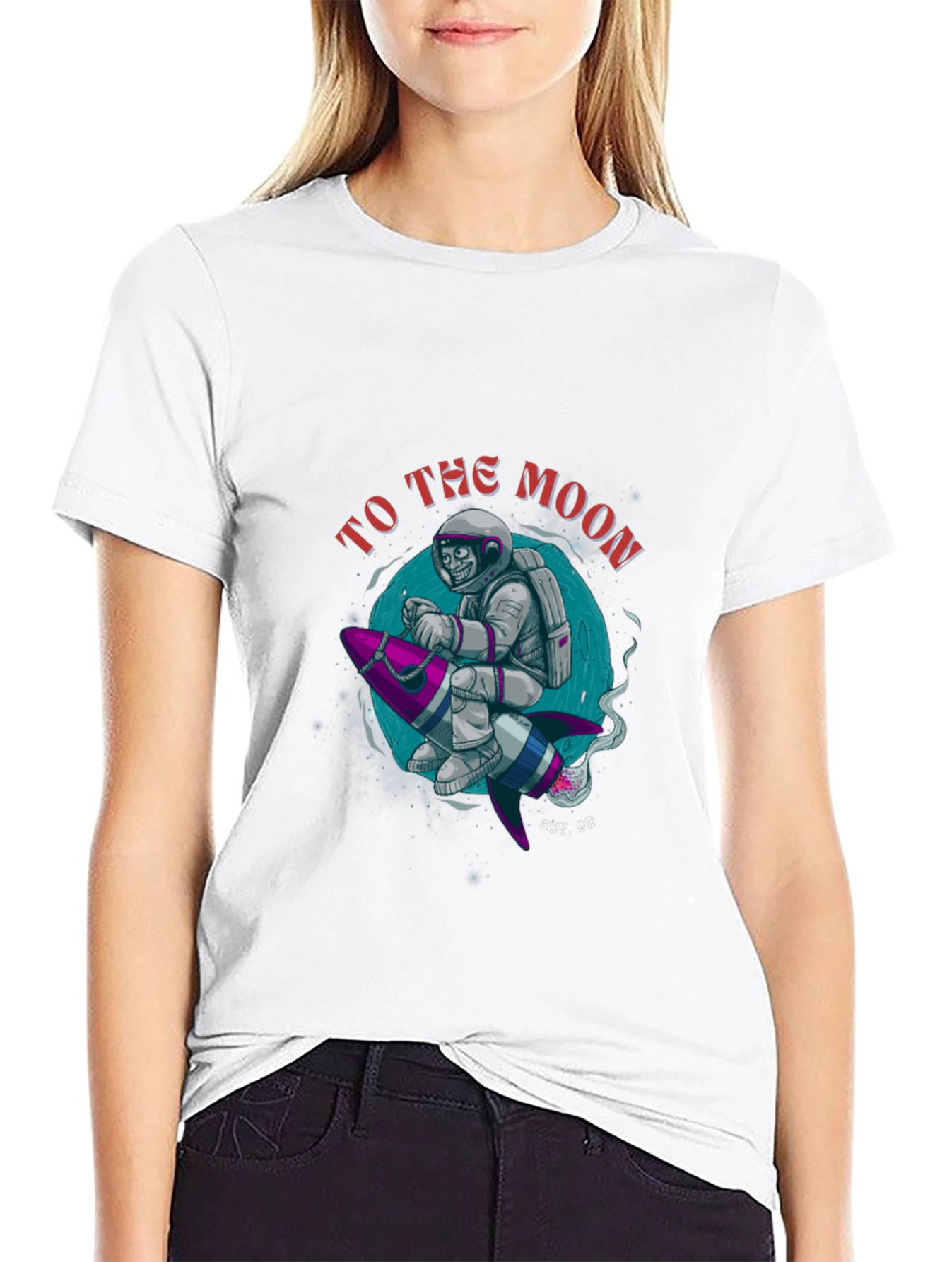 To the Moon Astronaut T-Shirt - Black
