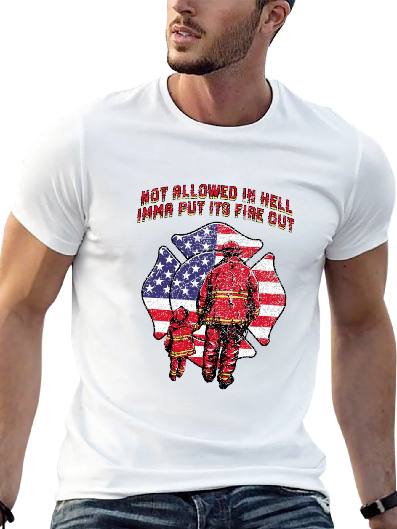 Firefighter Dad & Child T-Shirt