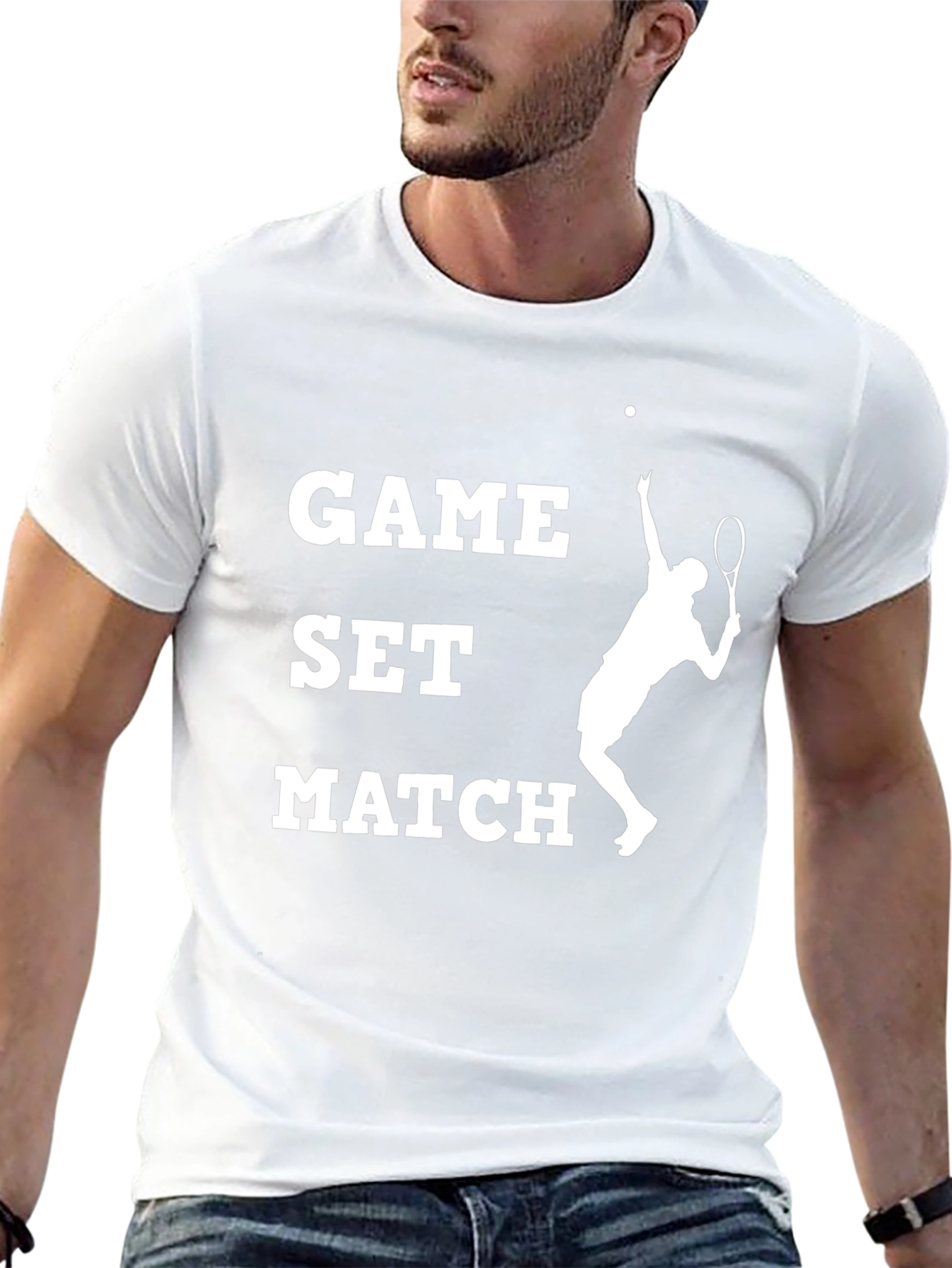 Game Set Match Black Graphic Tee