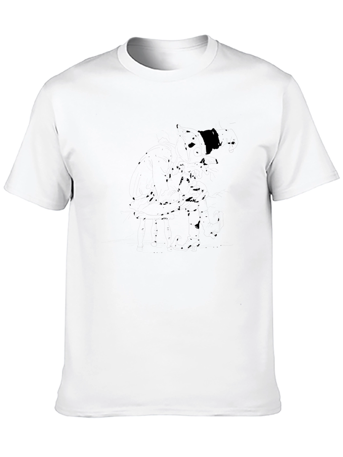Mens Solid Black Crew Neck T-Shirt - Casual Style