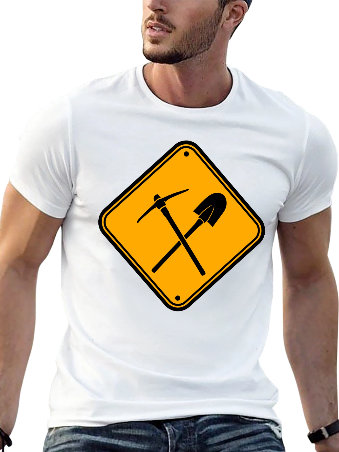 Mining Tools Sign T-Shirt - Black