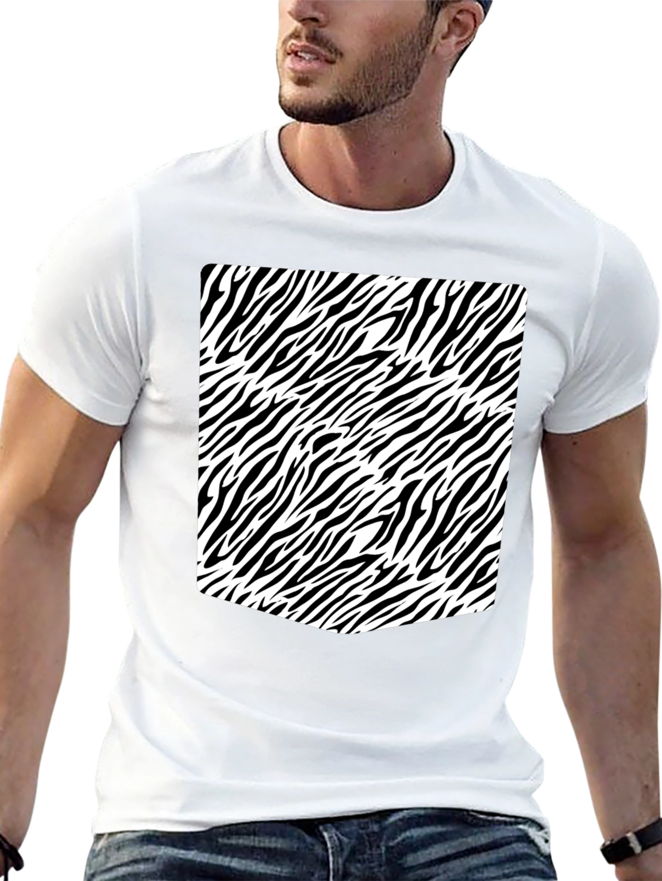 Zebra Print Black T-Shirt: Stylish & Unique