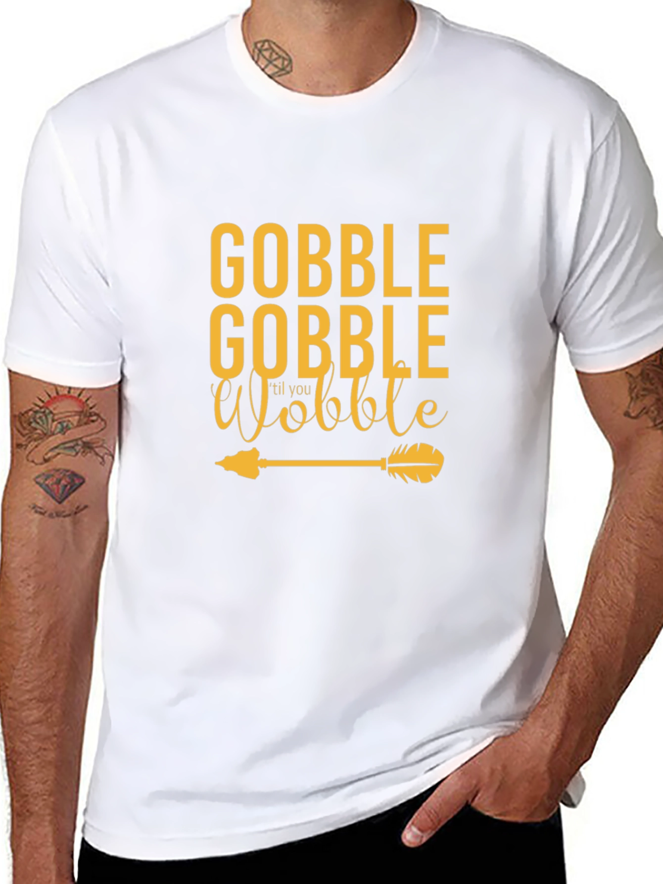 Gobble Til You Wobble Thanksgiving Tee