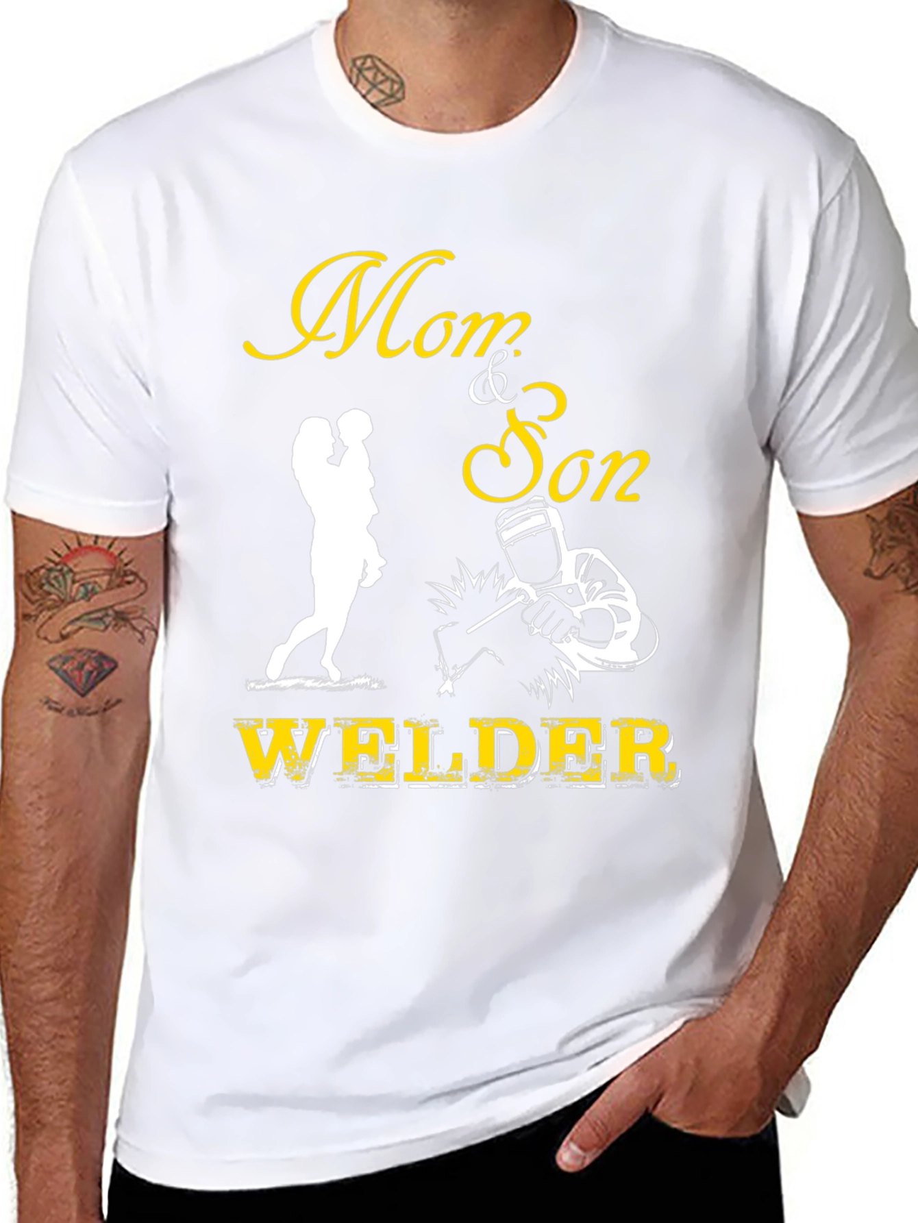 Mom & Son Welder Graphic T-Shirt