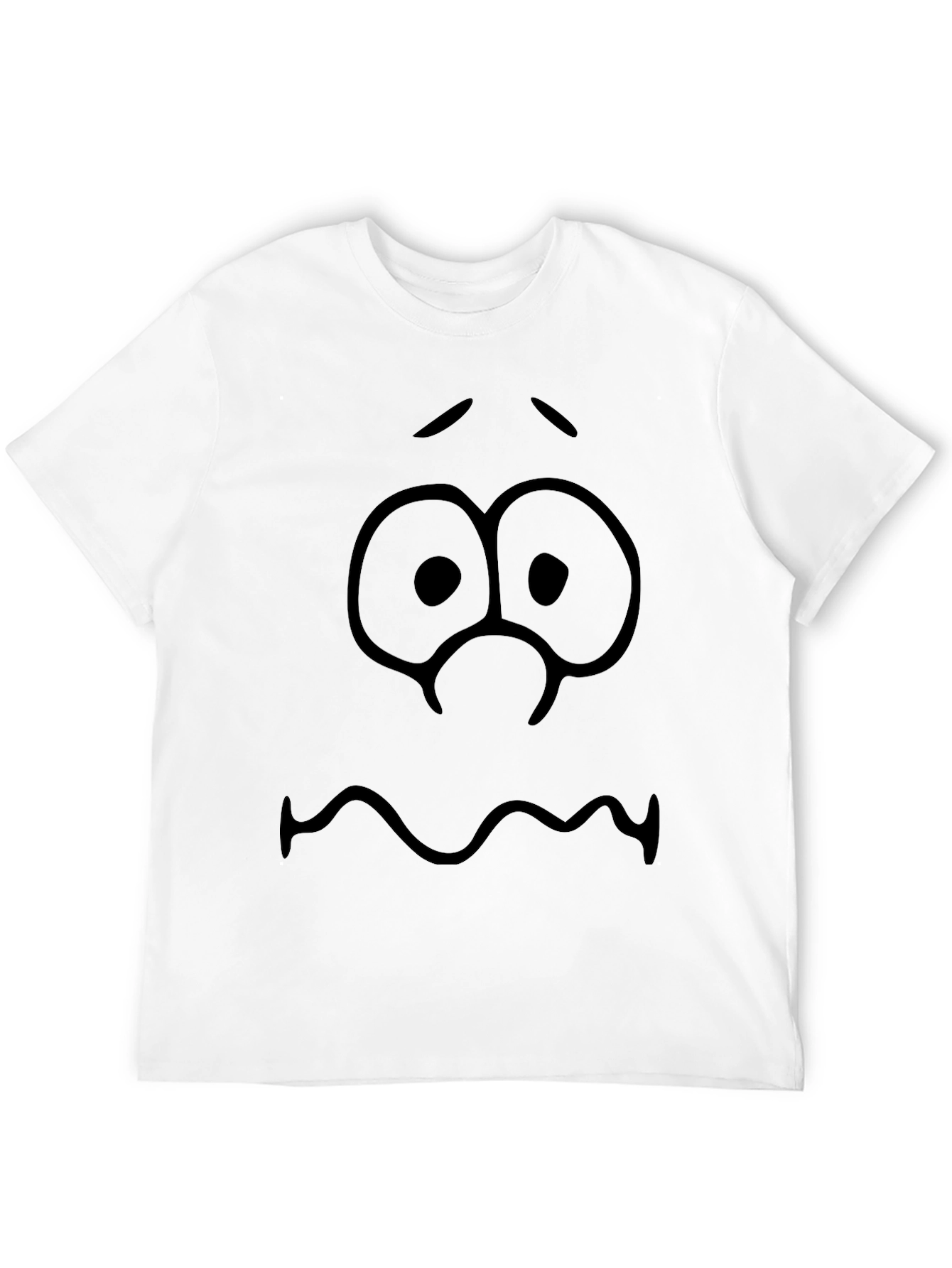 Cartoon Face Black T-Shirt