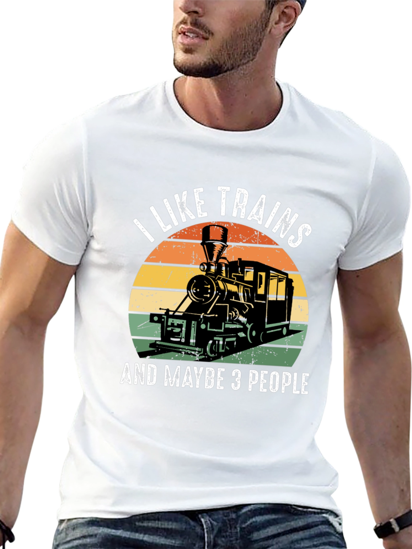 I Like Trains and Maybe 3 People T-Shirt