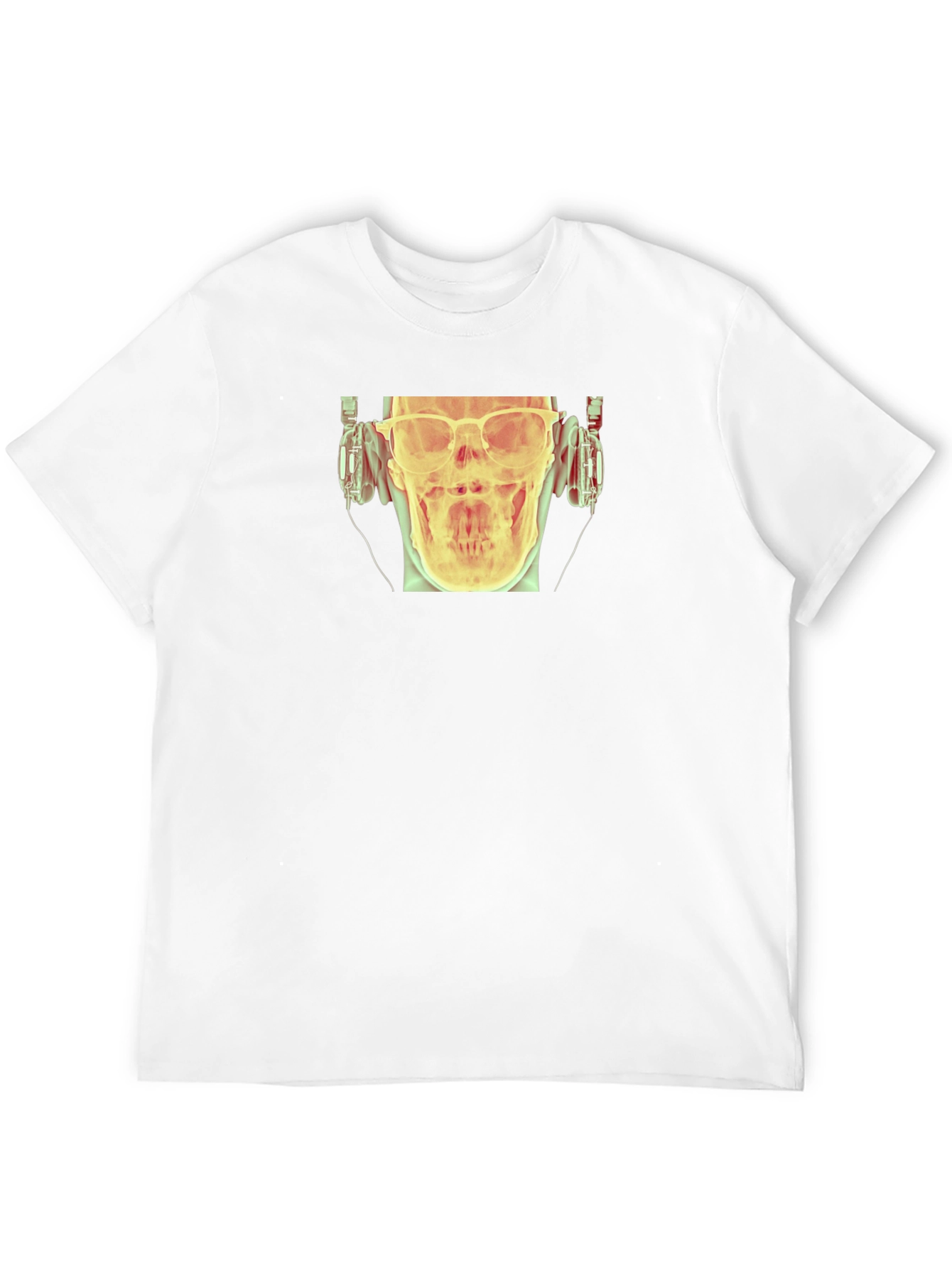 X-Ray Skull with Headphones Black Graphic Tee