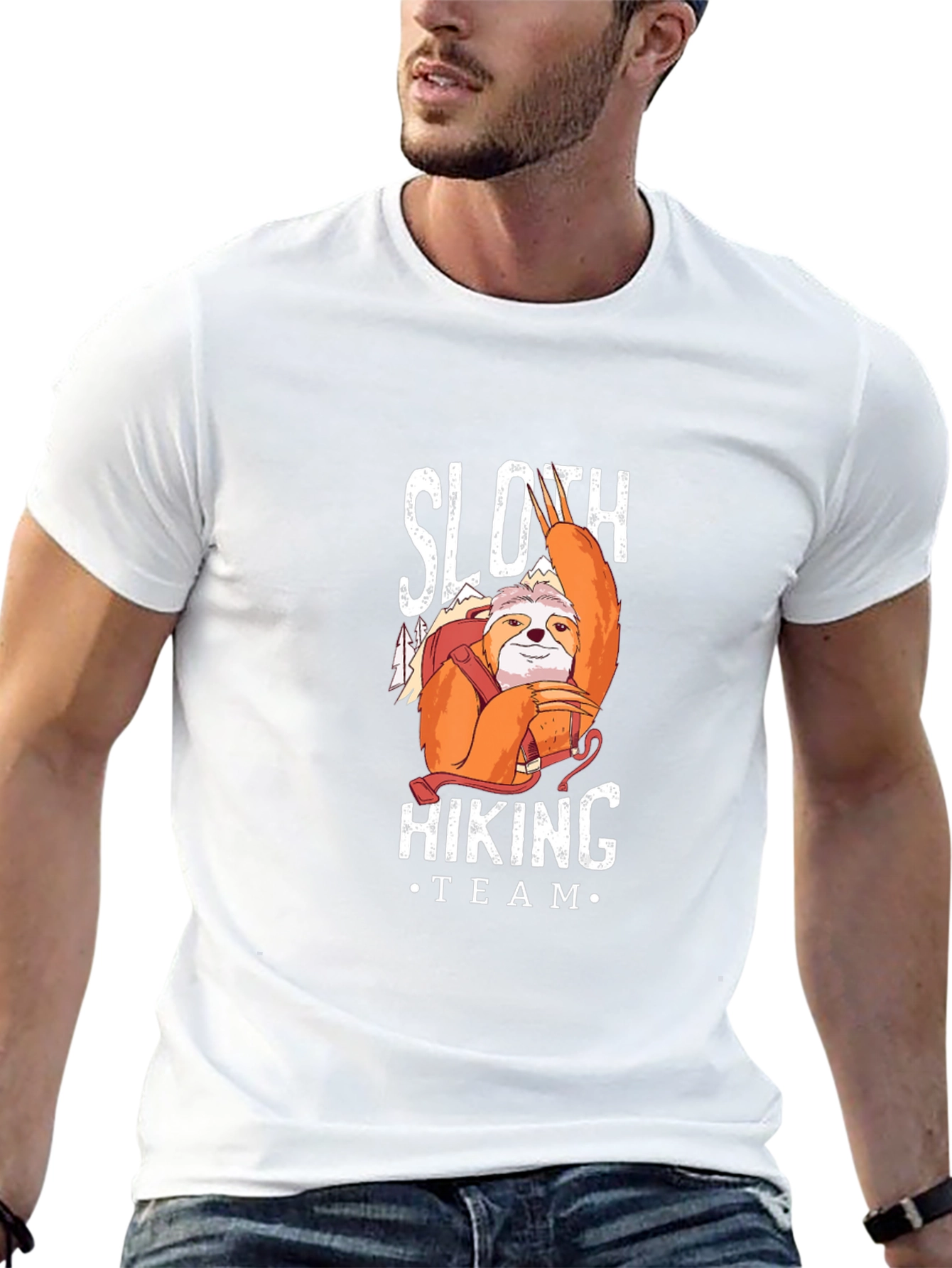 Sloth Hiking Team Black T-Shirt