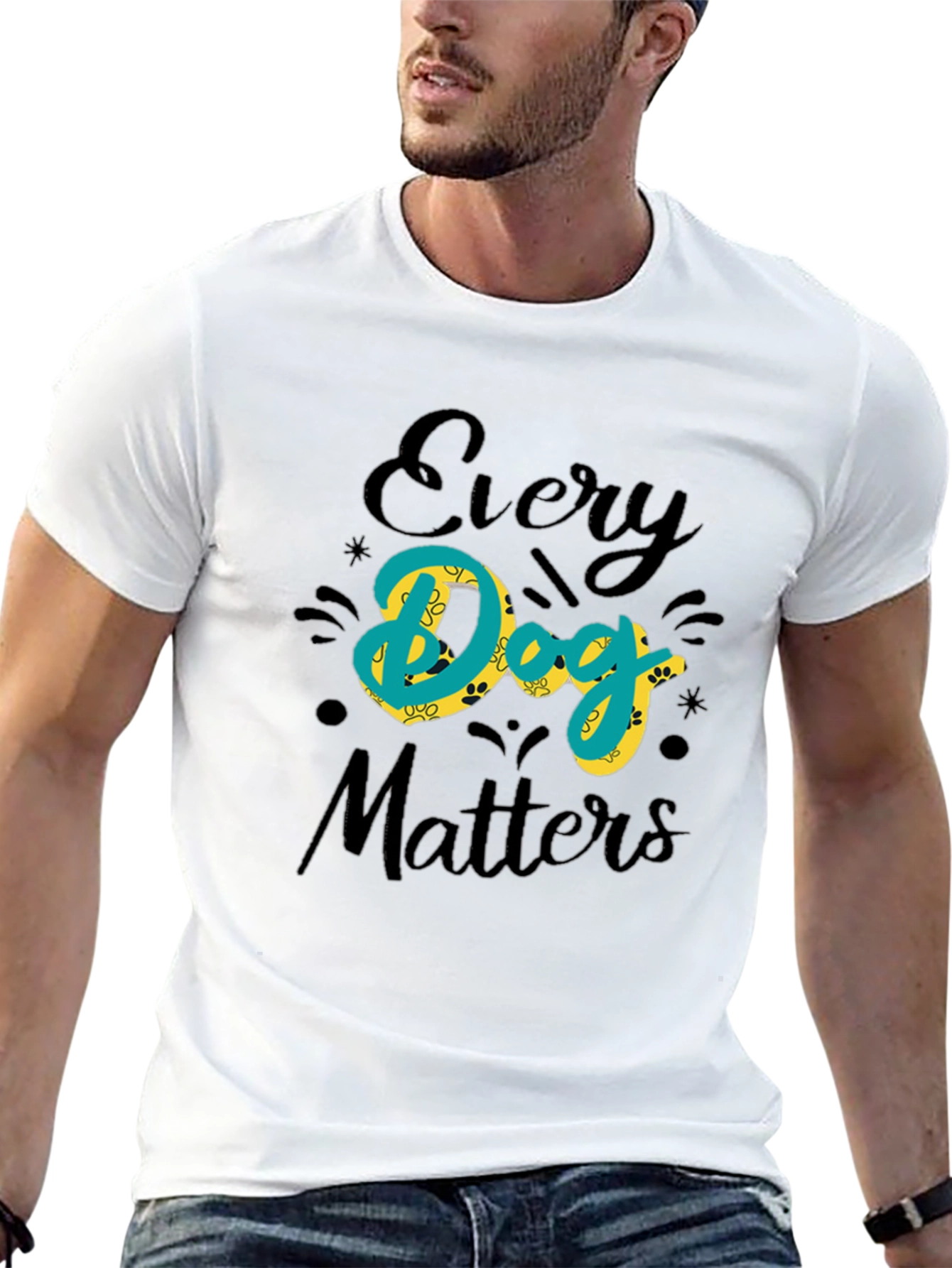 Every Dog Matters Graphic Black Tee