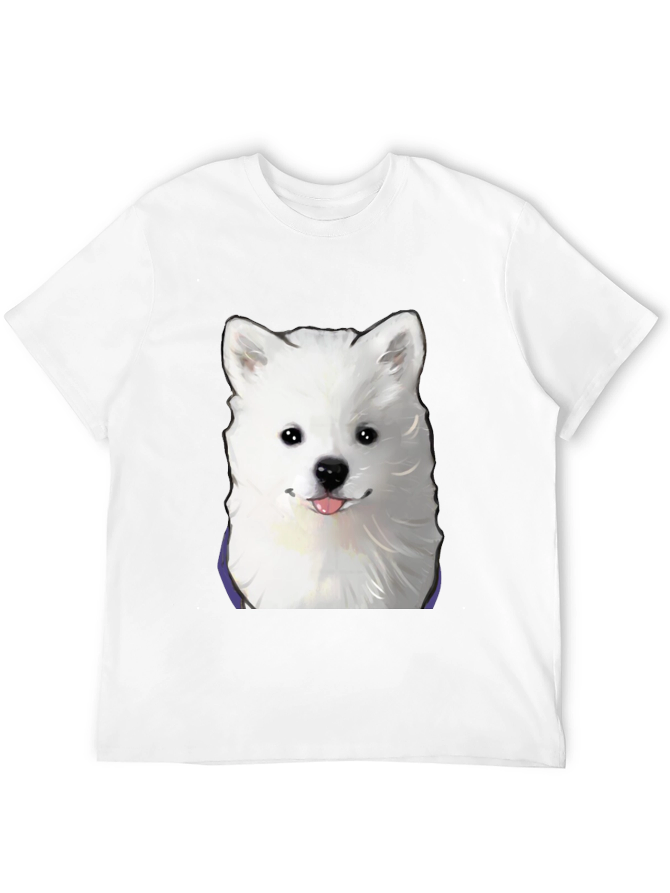 Cute Dog Graphic Print Black T-Shirt