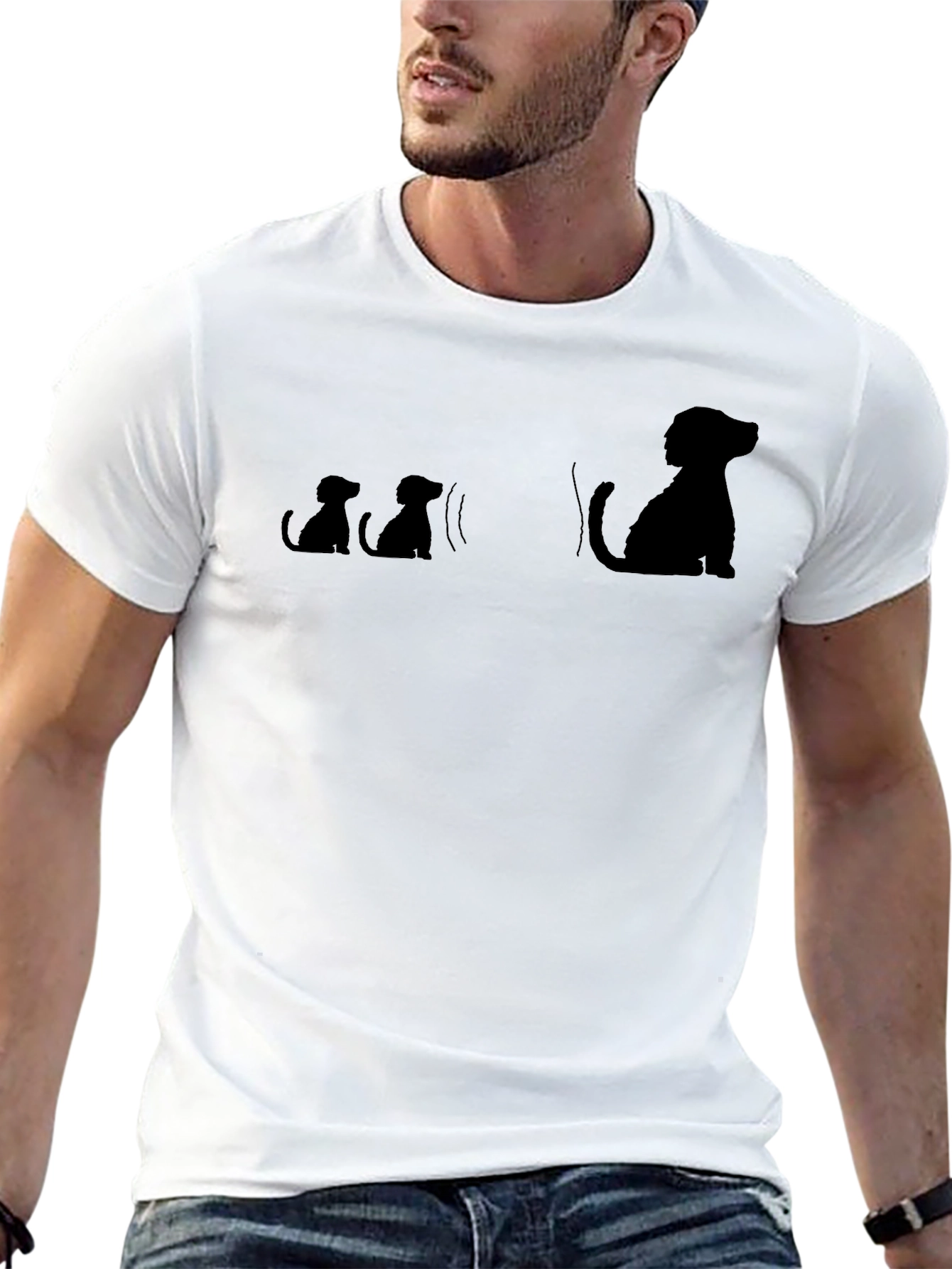 Dog Evolution T-Shirt - Black Graphic Tee