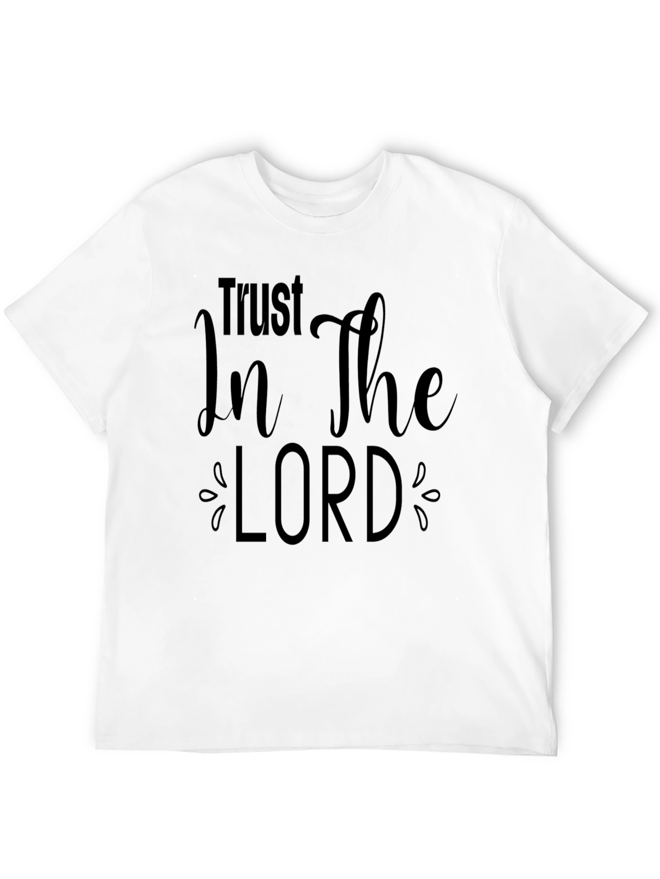 Trust In The Lord Black Graphic T-Shirt