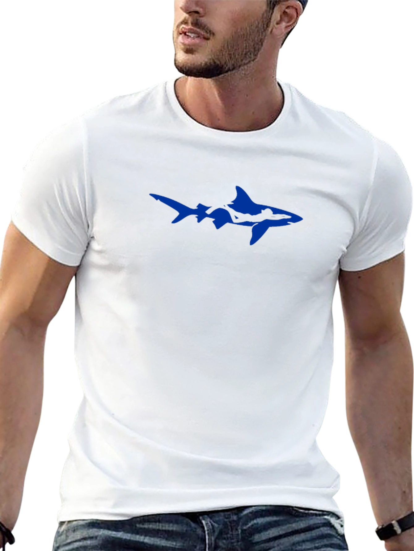 Cool Shark Graphic T-Shirt - Black