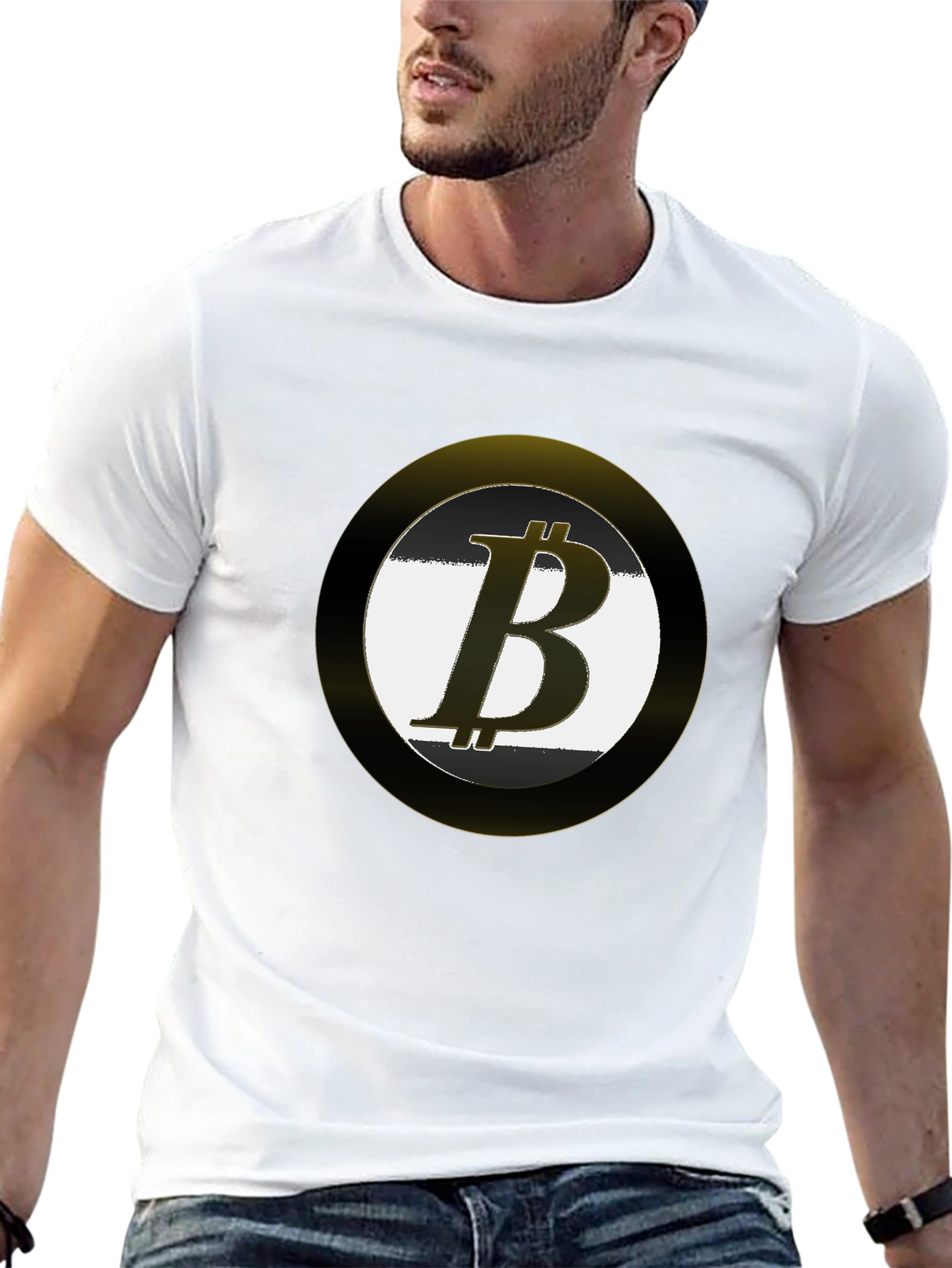 Bitcoin Logo Black T-Shirt Crypto Currency Tee