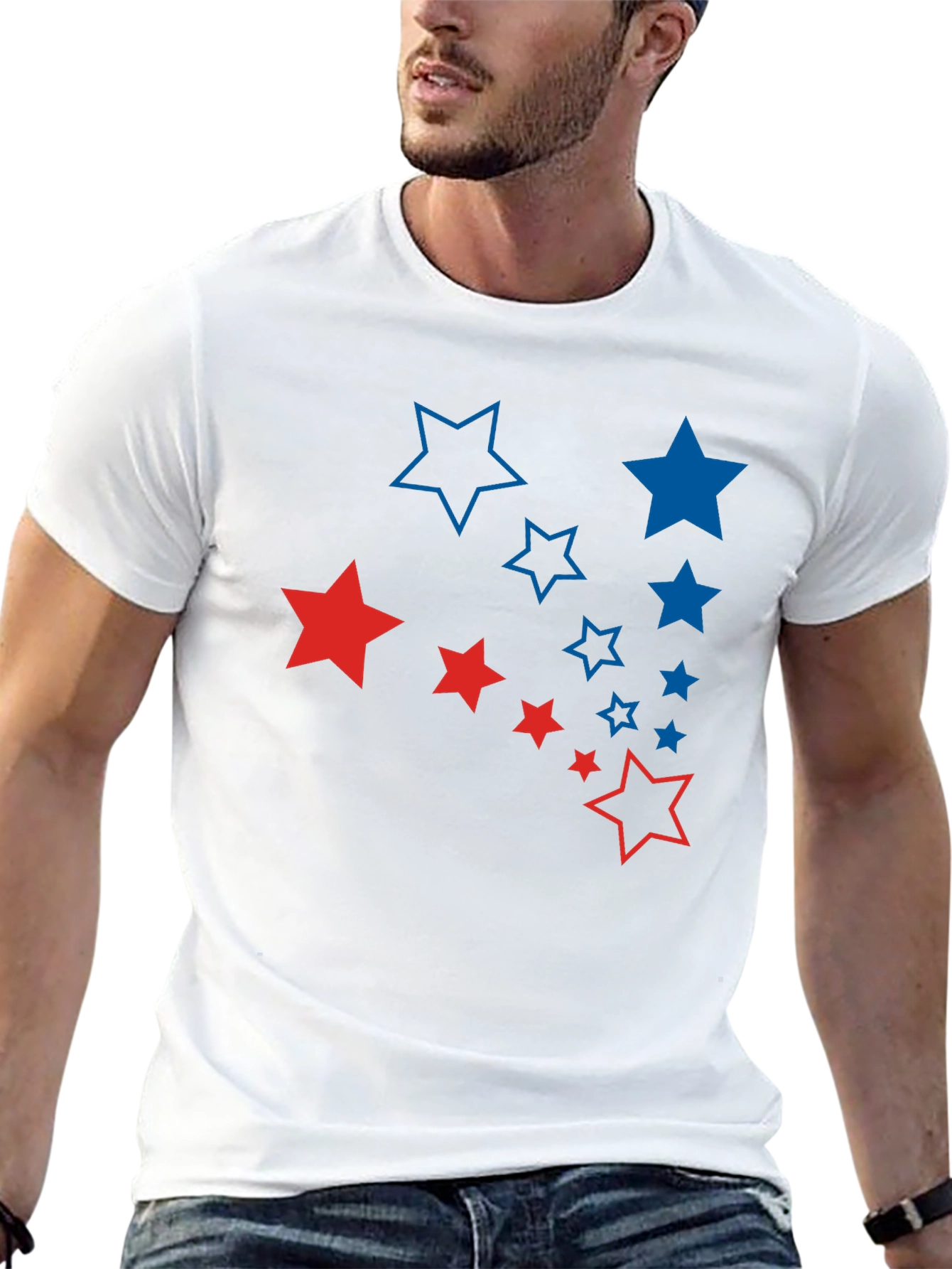 Stars Graphic Tee - Patriotic T-Shirt