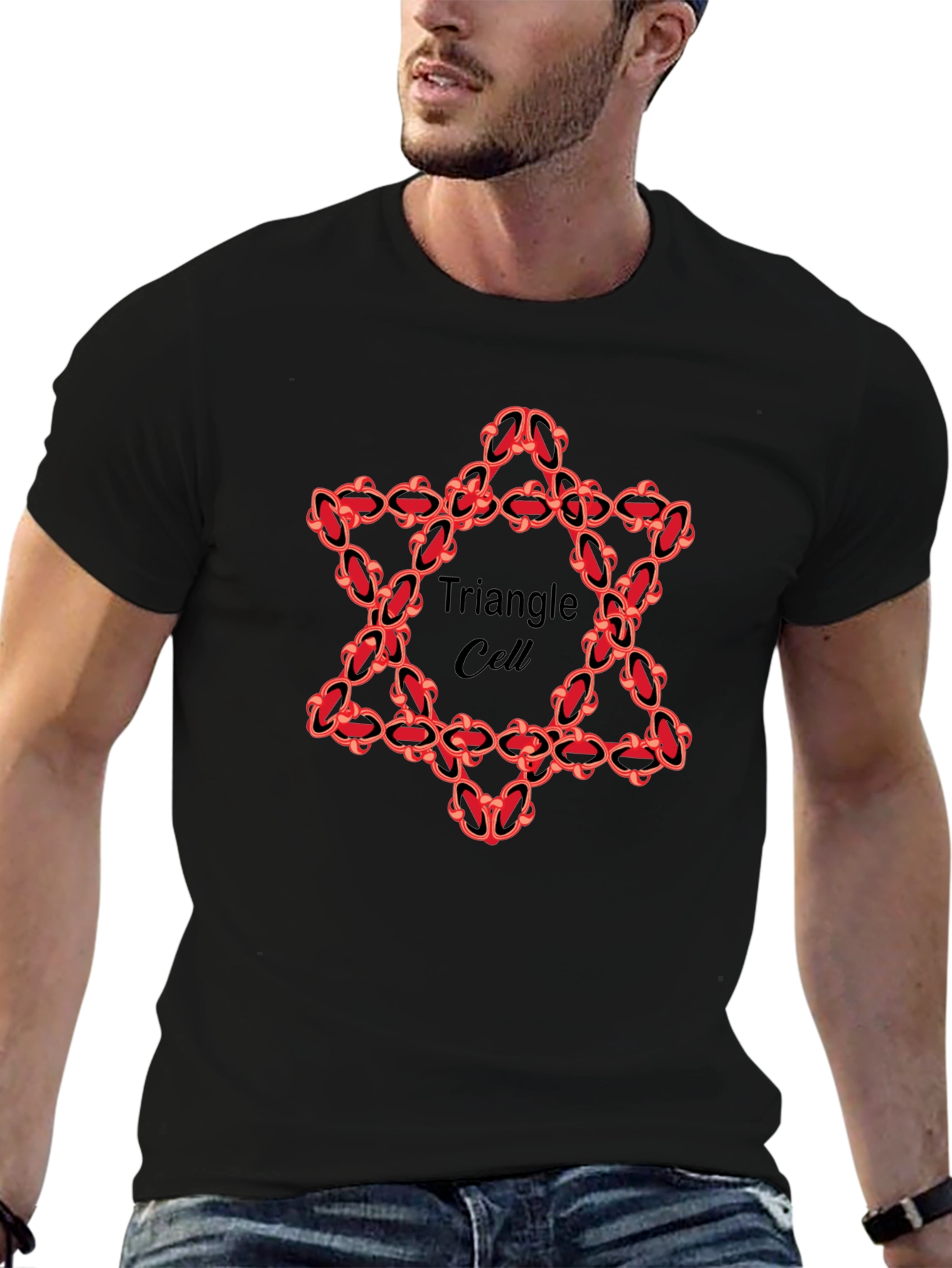 Triangle Cell Black T-Shirt