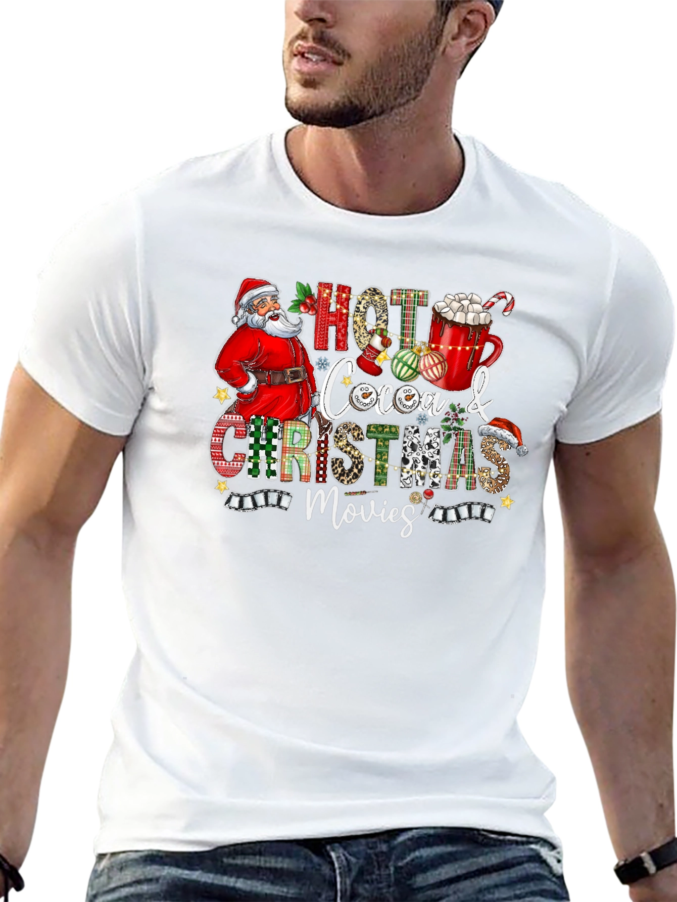 Hot Cocoa & Christmas Movies Graphic T-Shirt